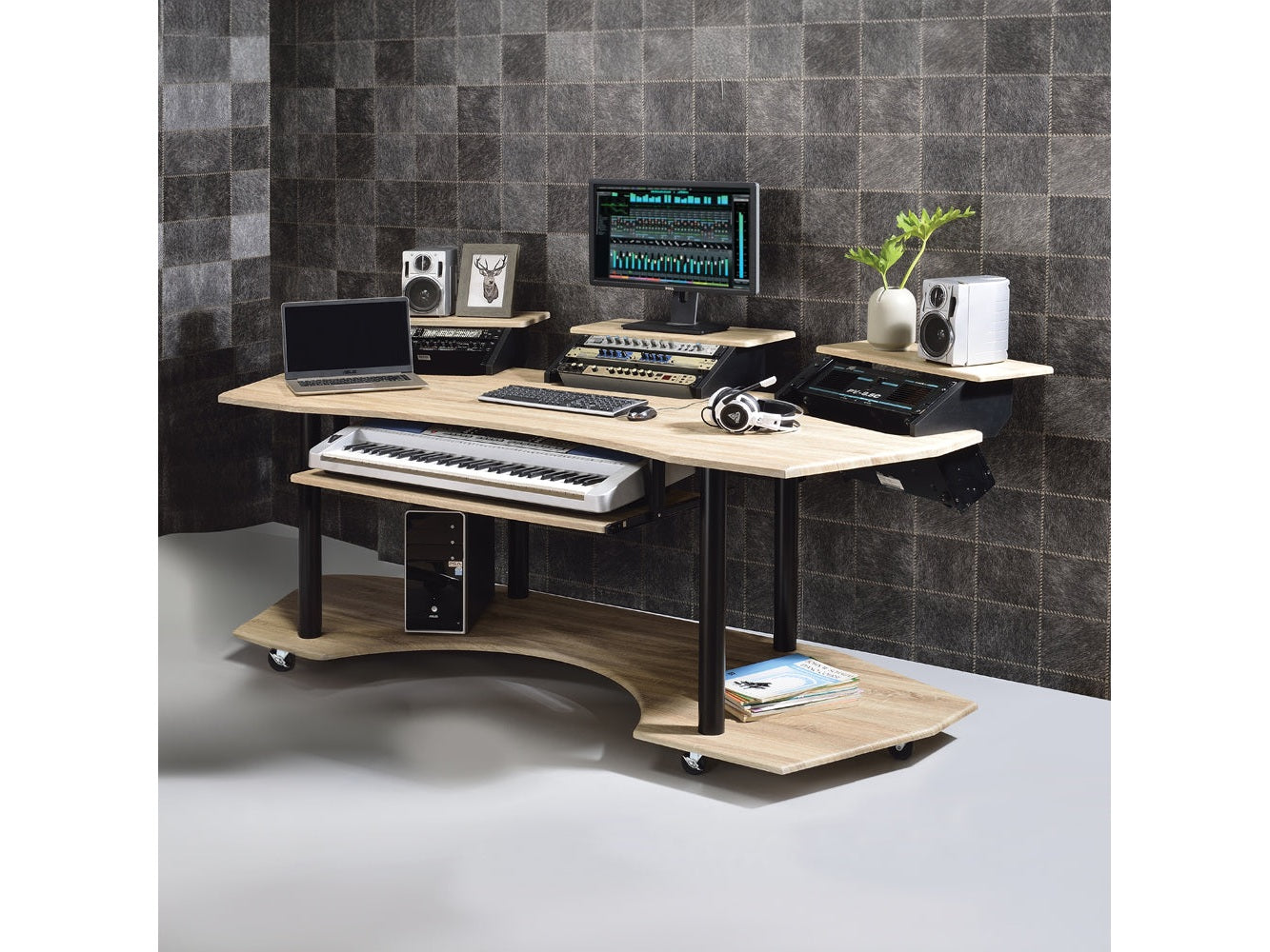 Eleazar Music Recording Studio Desk - Ornate Home