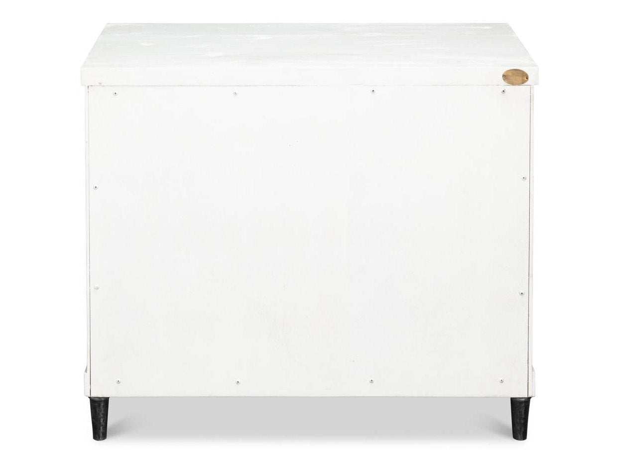 Elegance White Nightstand - Ornate Home