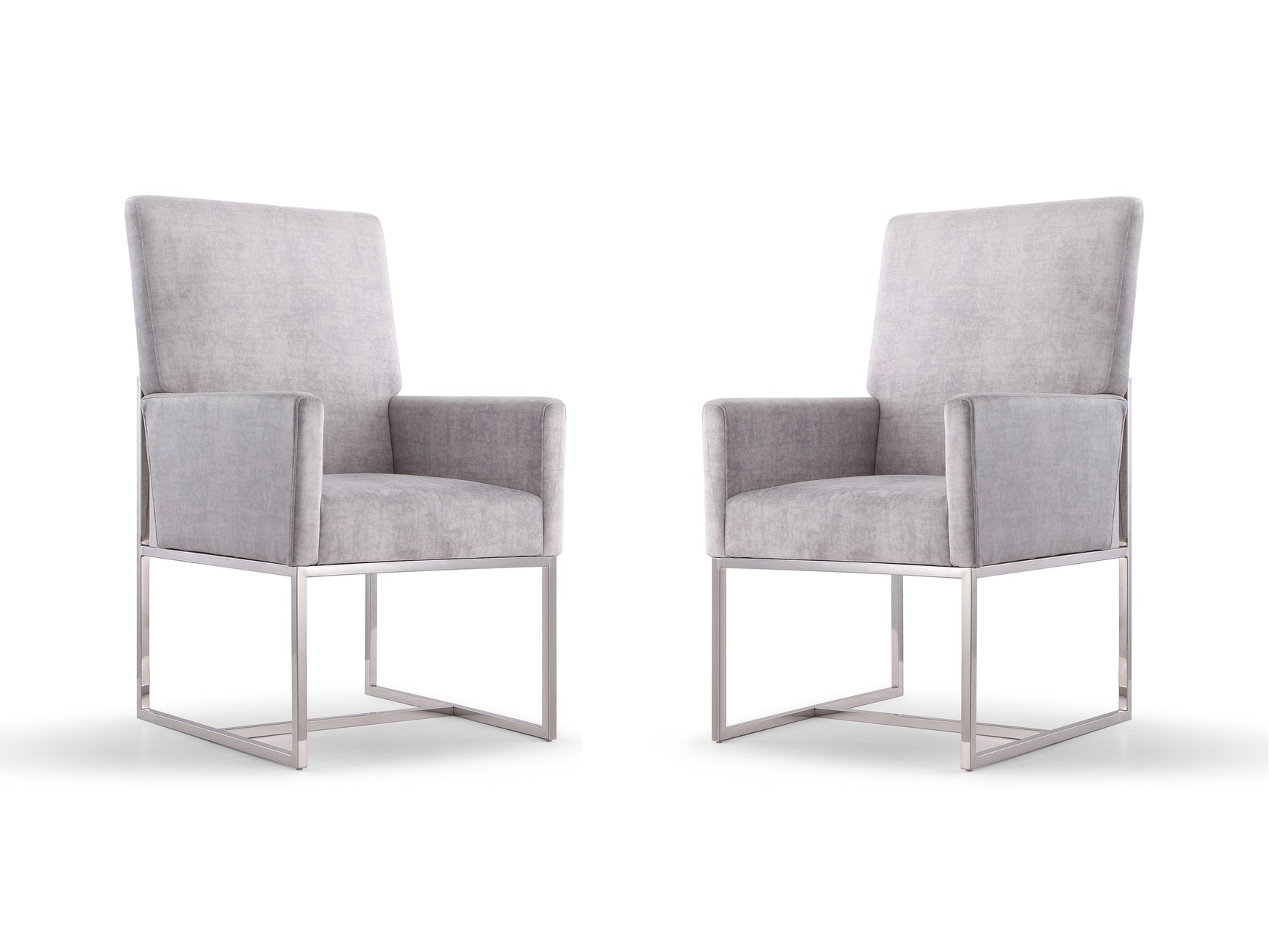 Element Dining Armchair in Grey (set of 2) - Ornate Home
