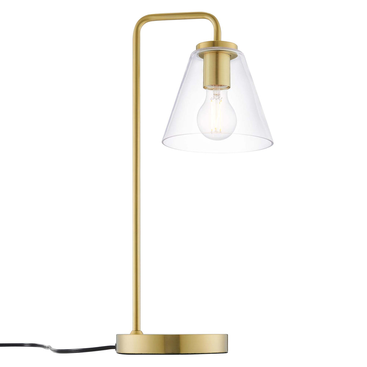 Element Satin Brass Glass Table Lamp - Ornate Home