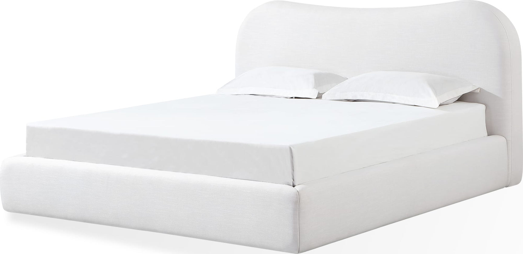 Elena Vanilla King Upholstered Bed - Ornate Home