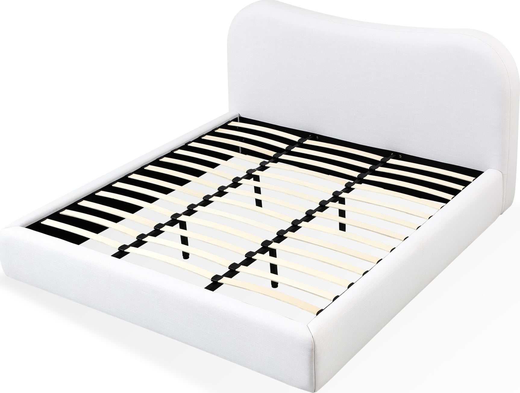 Elena Vanilla King Upholstered Bed - Ornate Home