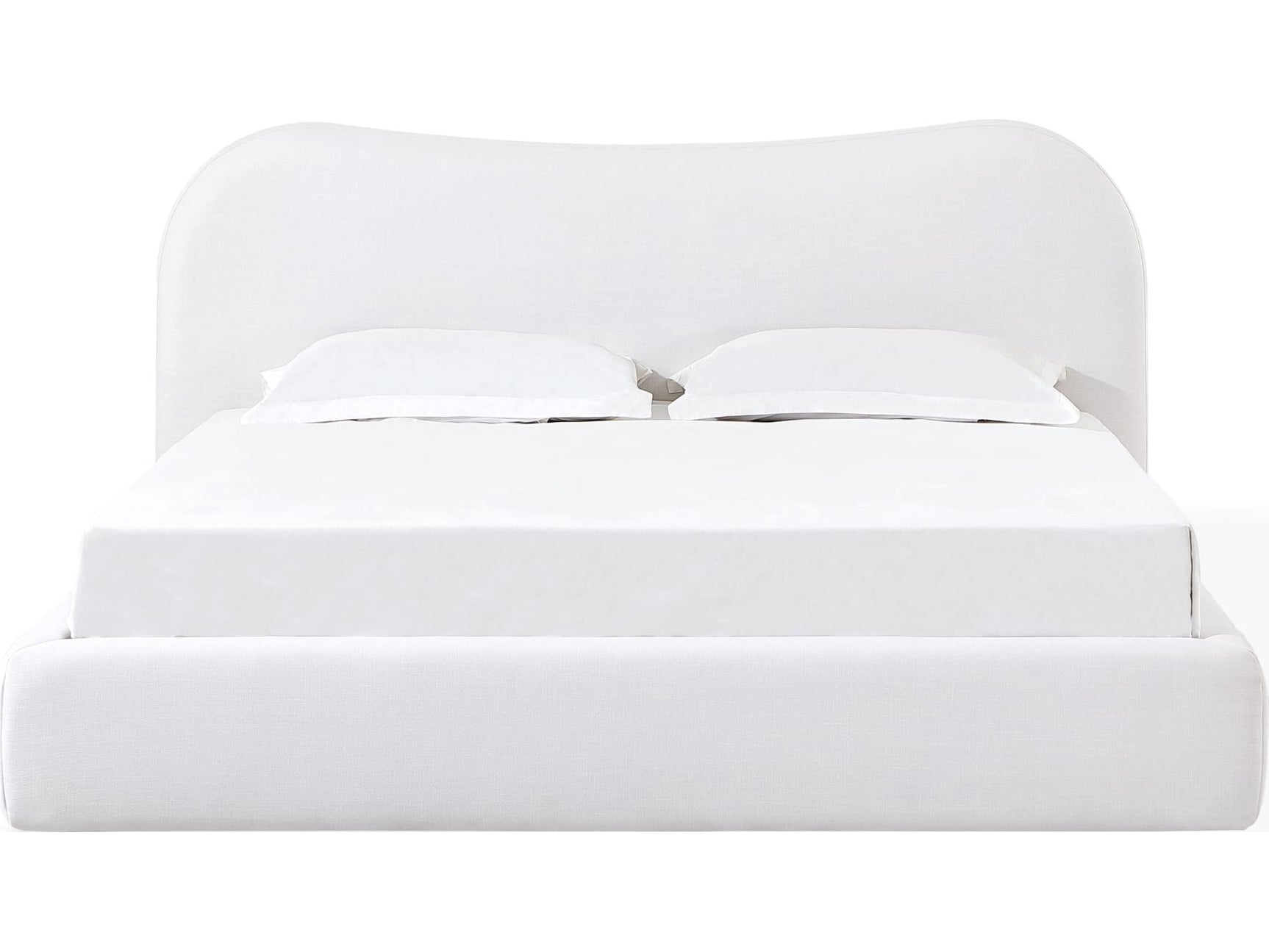 Elena Vanilla Queen Upholstered Bed - Ornate Home