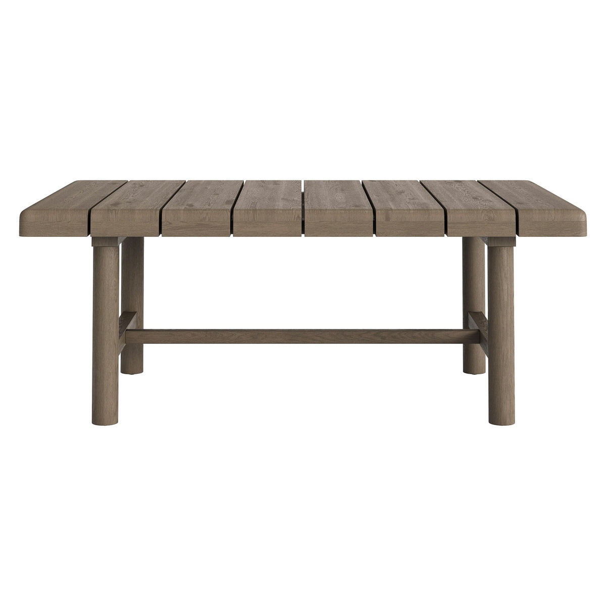 Eleni Weathered Gray 41-Inch Outdoor Patio Teak Wood Coffee Table - Ornate Home