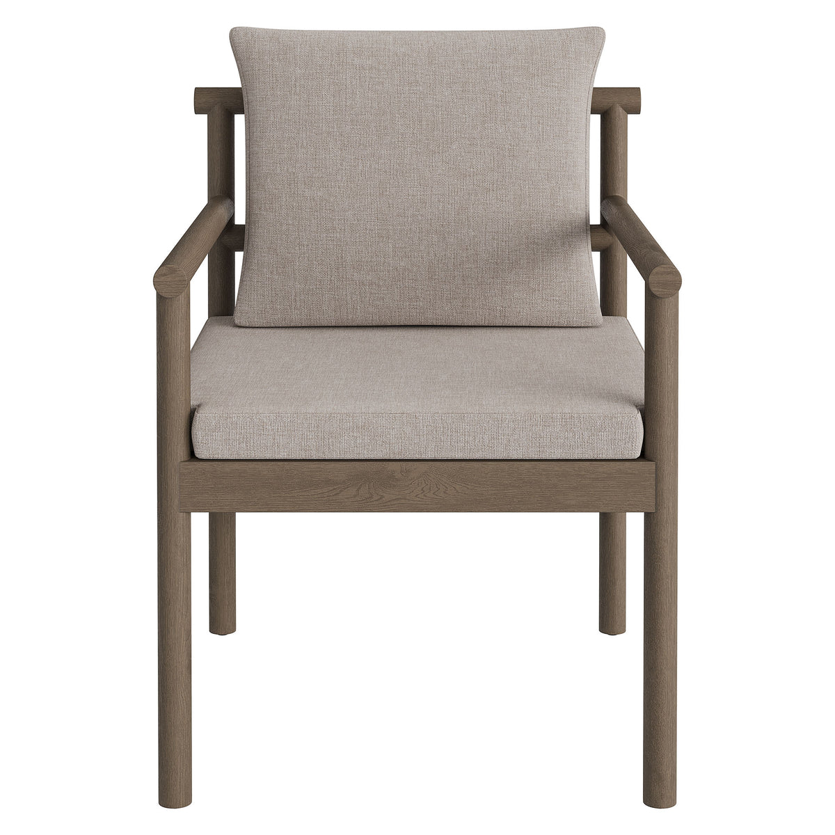 Eleni Weathered Gray/Pebble Outdoor Patio Teak Wood Rope Dining Chair - Ornate Home