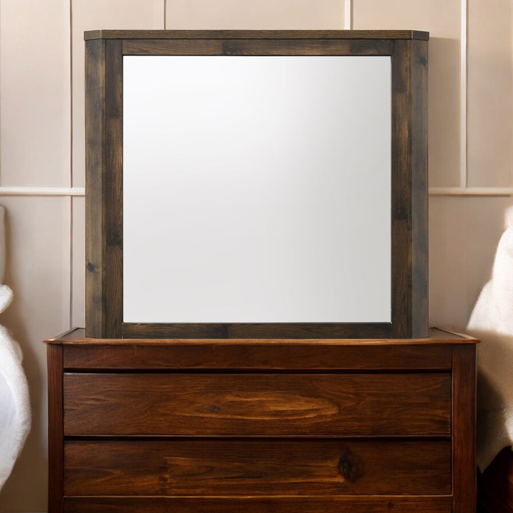 Elettra Rustic Walnut Mirror - Ornate Home