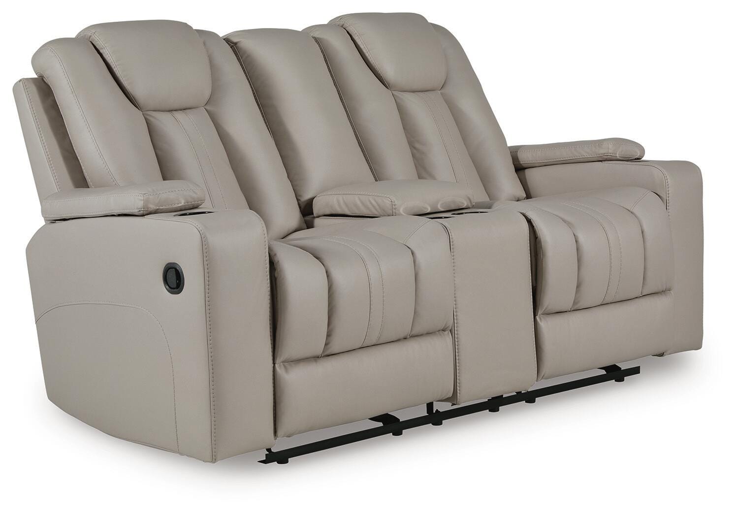 Elevate Edges Coin Glider Reclining Loveseat with Console - Ornate Home