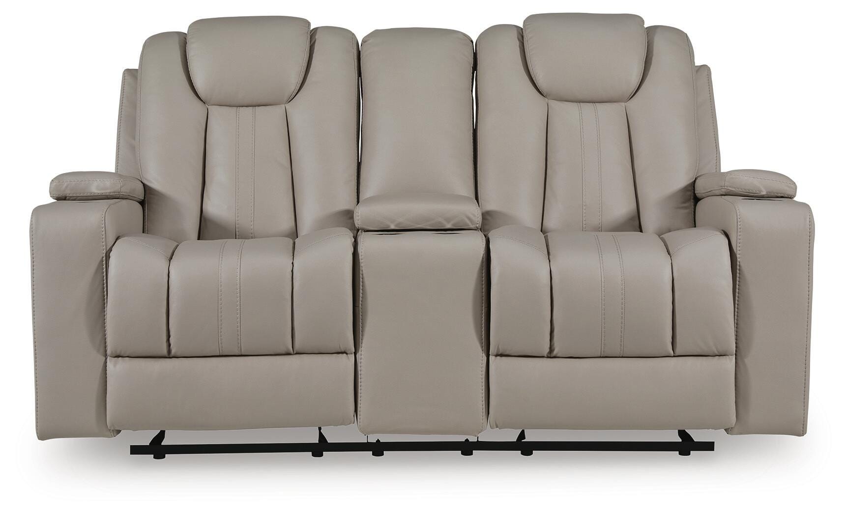 Elevate Edges Coin Glider Reclining Loveseat with Console - Ornate Home