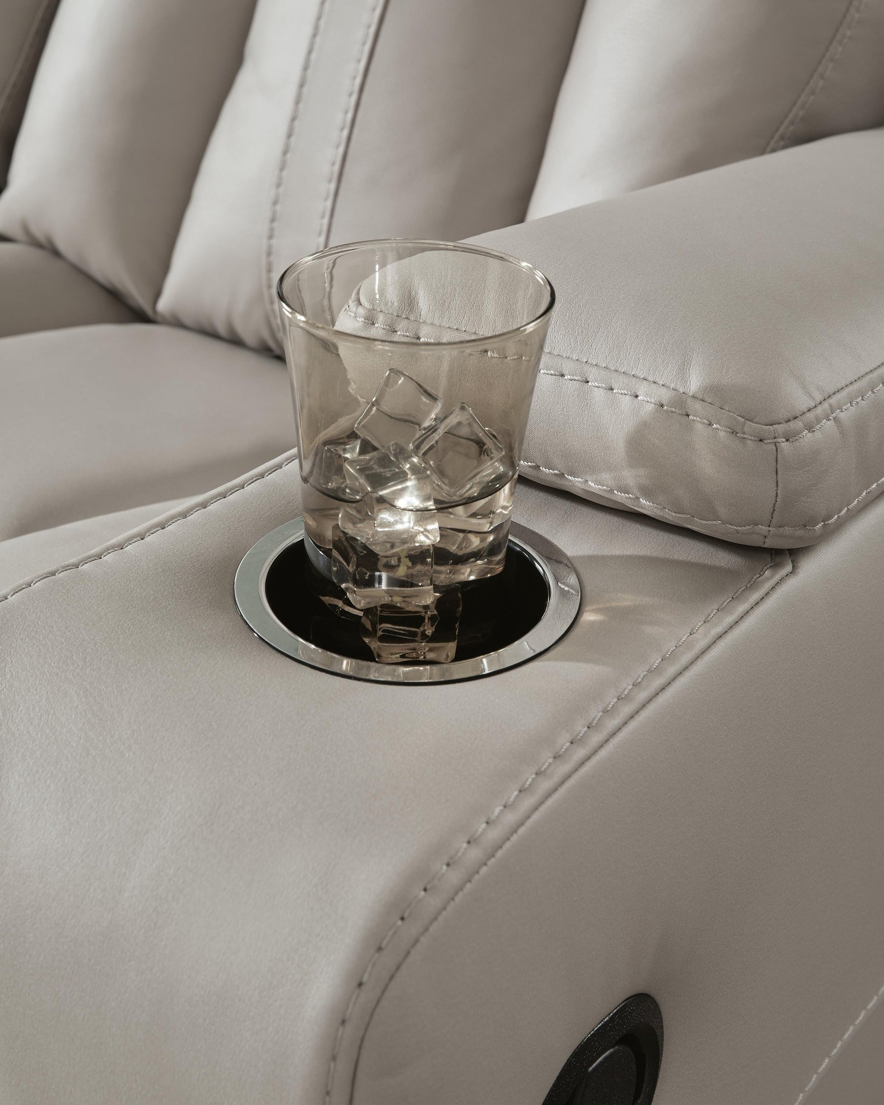 Elevate Edges Coin Glider Reclining Loveseat with Console - Ornate Home