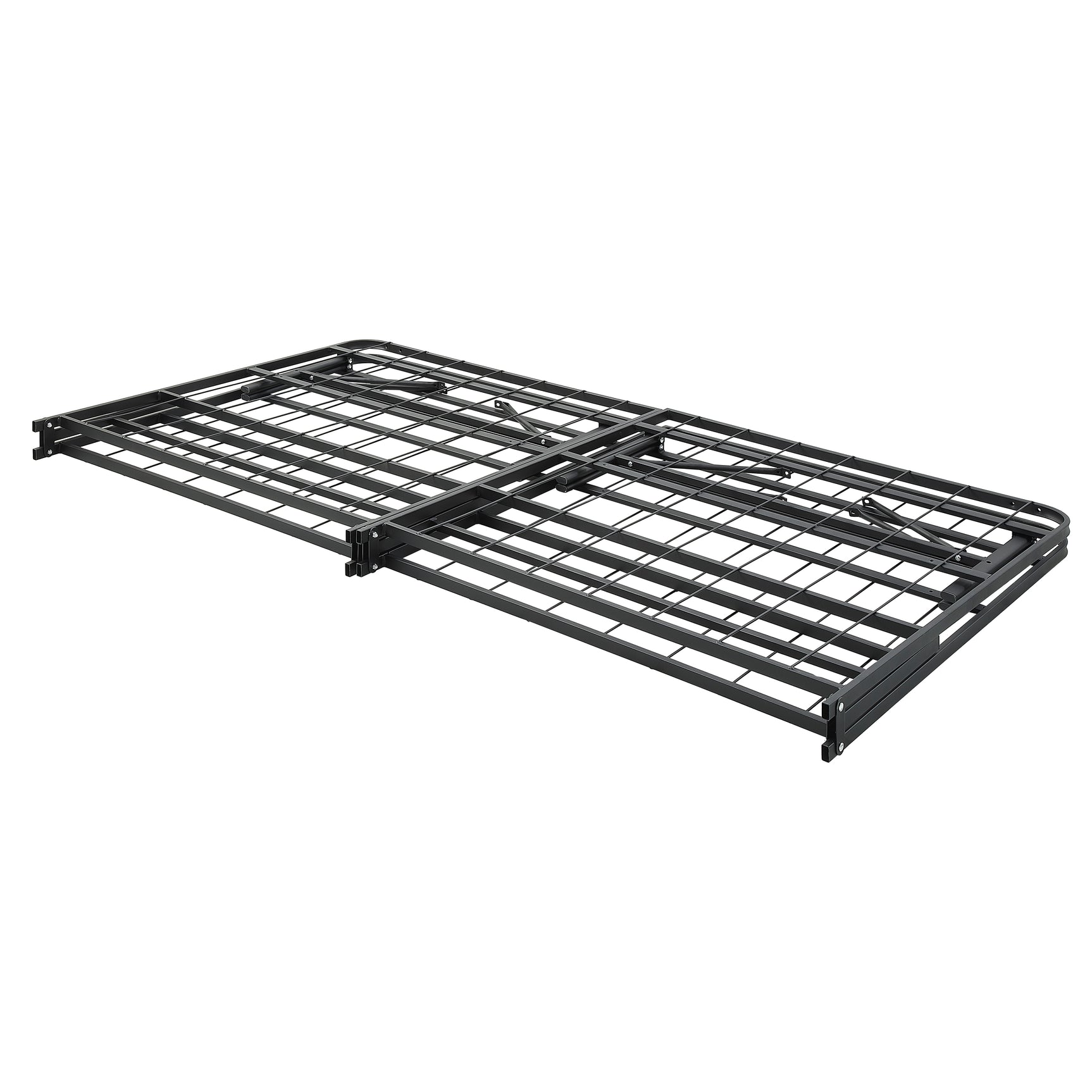 Elevated Black Eastern King Foldable Metal Platform Bed Frame - Ornate Home