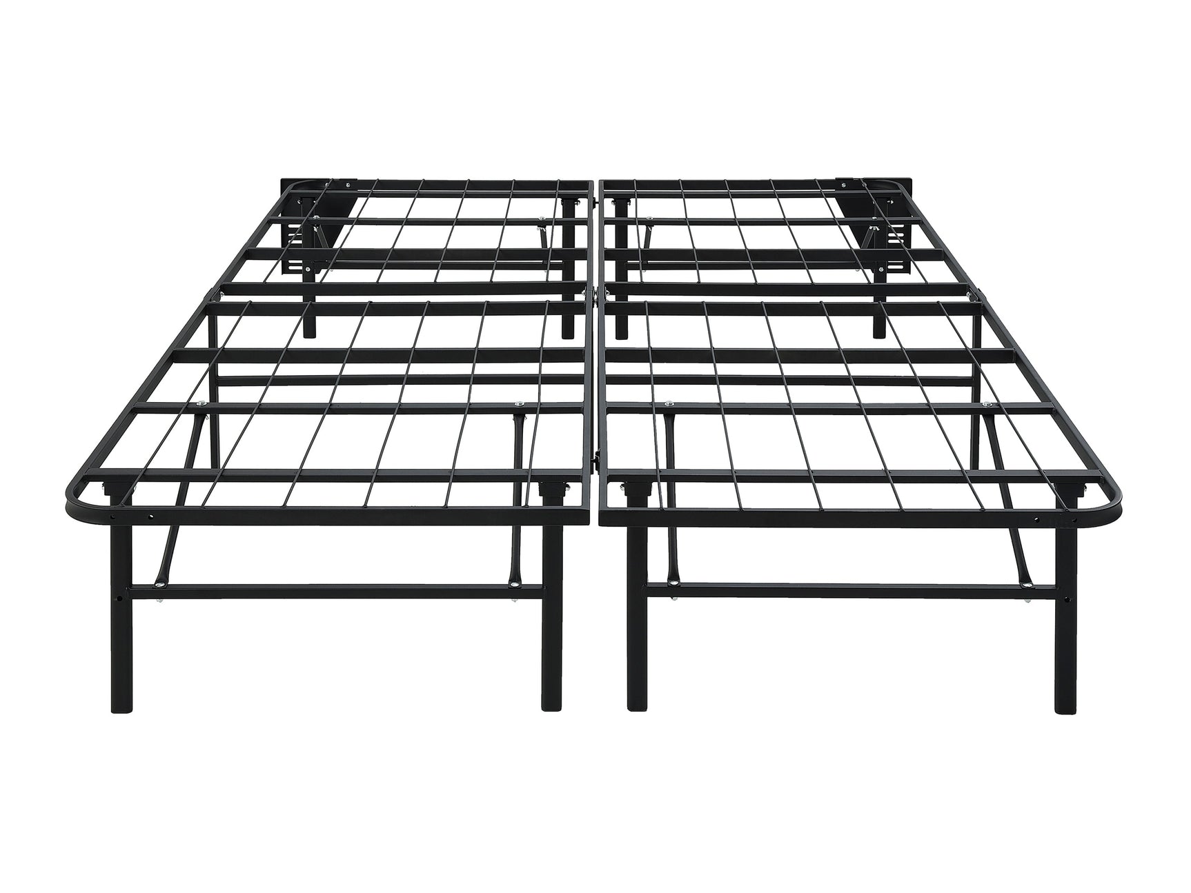 Elevated Black Queen Foldable Metal Platform Bed Frame - Ornate Home