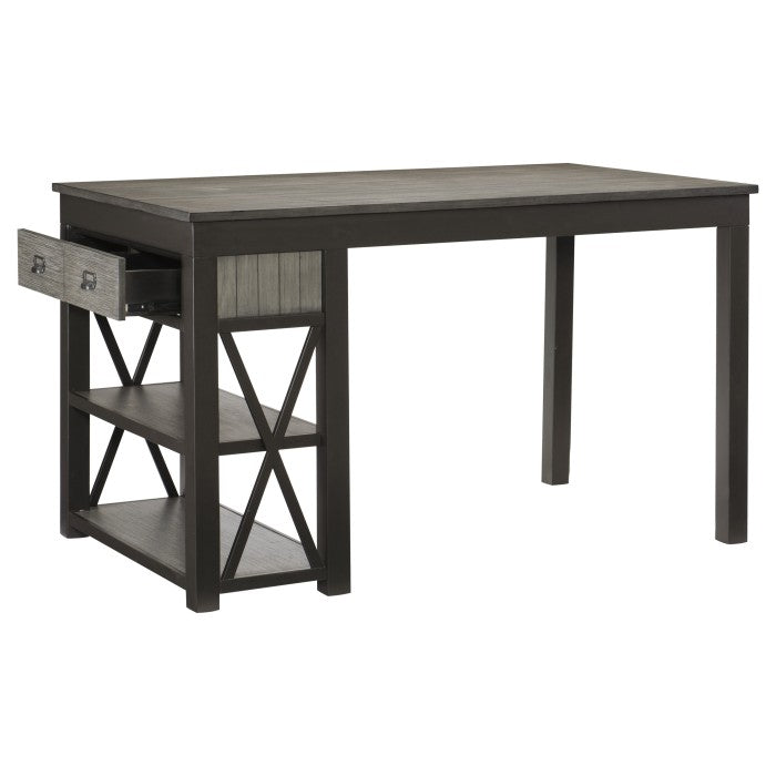 Elias Gray/Gunmetal Counter Height Table - Ornate Home