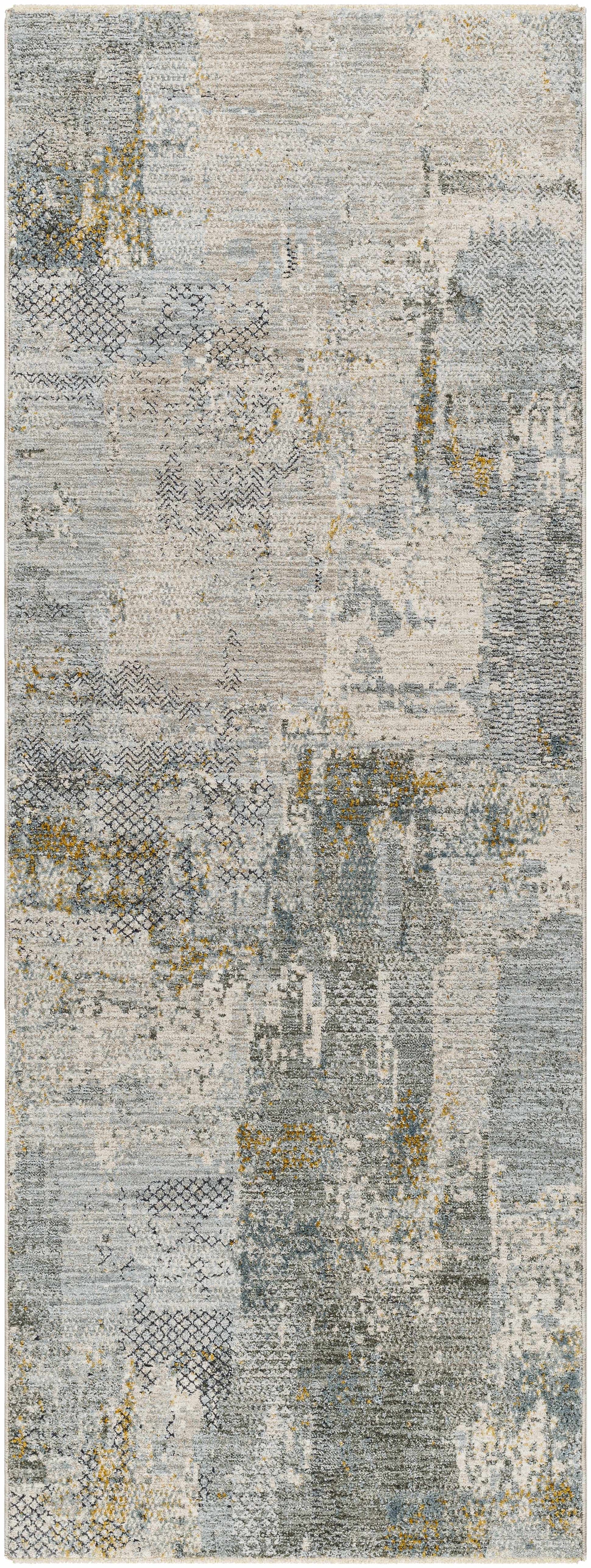 Elina Textured Abstract Rug with Fringes - Ornate Home