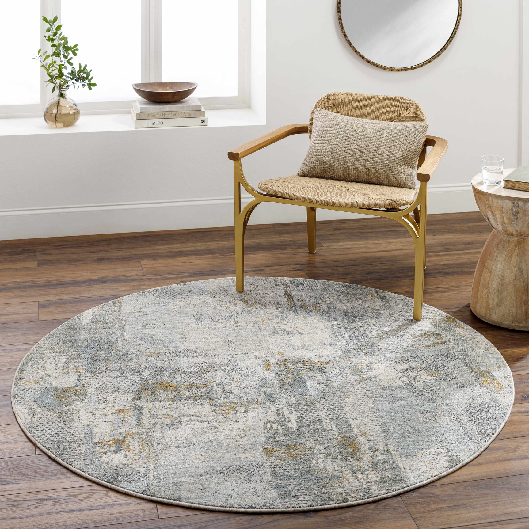 Elina Textured Abstract Rug with Fringes - Ornate Home