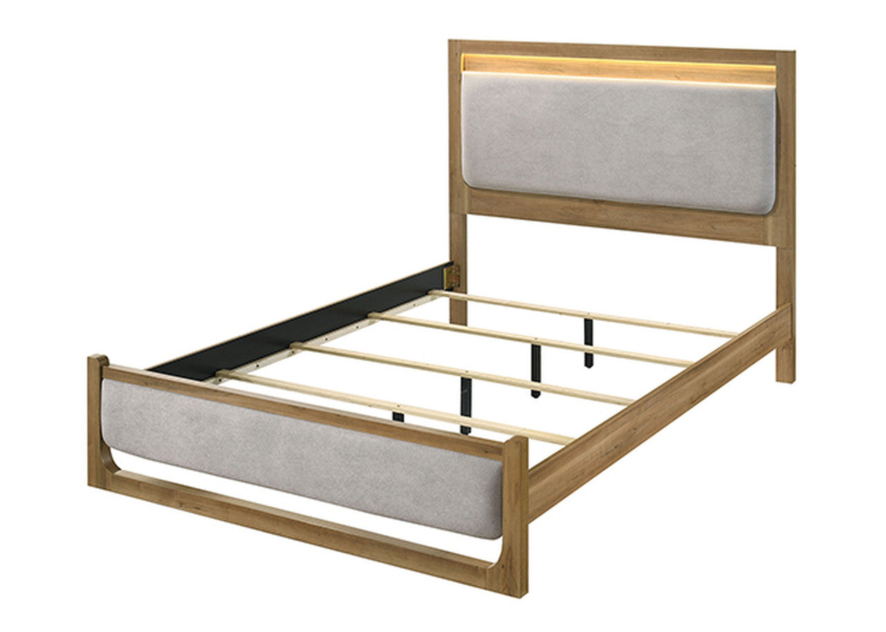 Elinora Natural Queen Bed - Ornate Home
