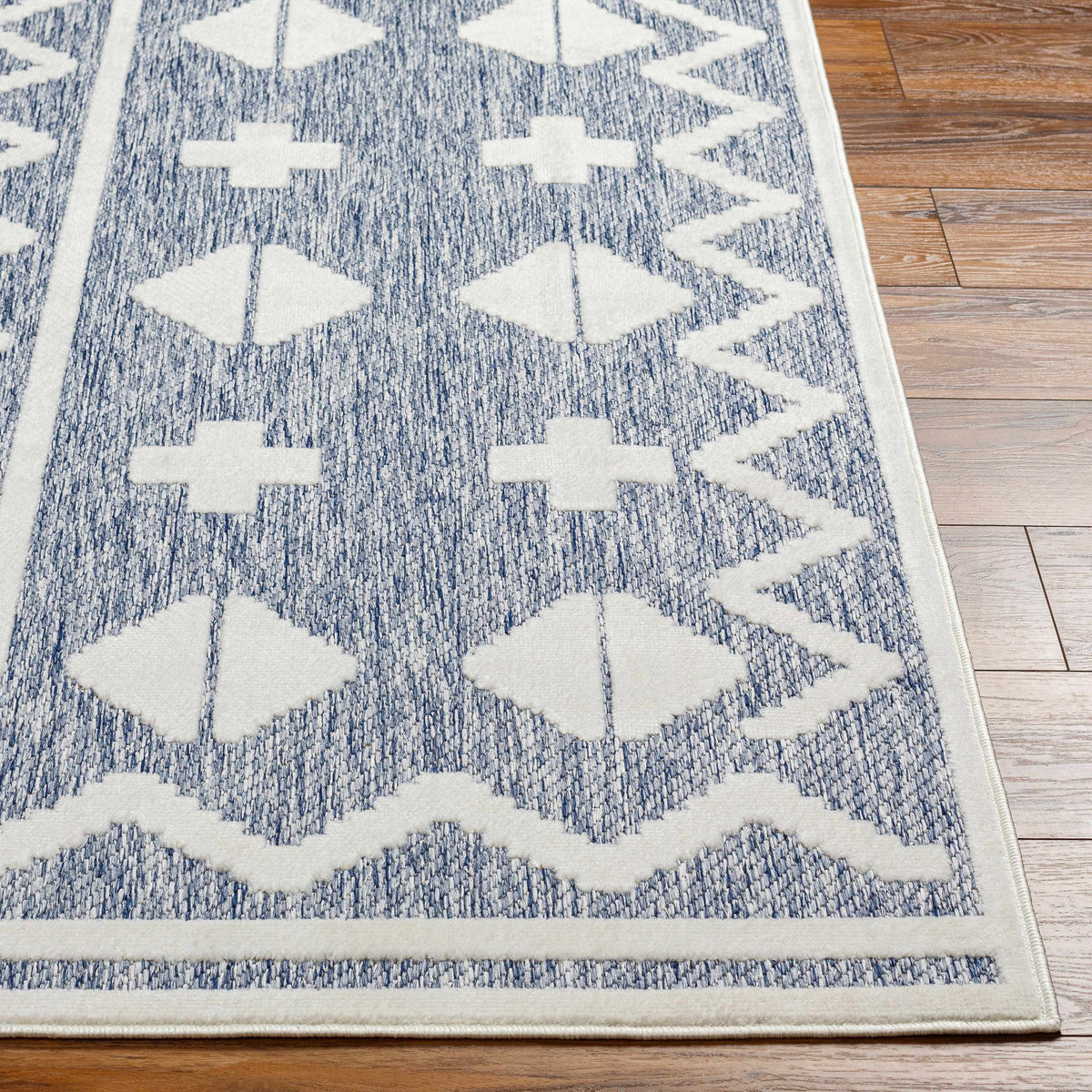 Elio Blue Outdoor Rug - Clearance - Ornate Home