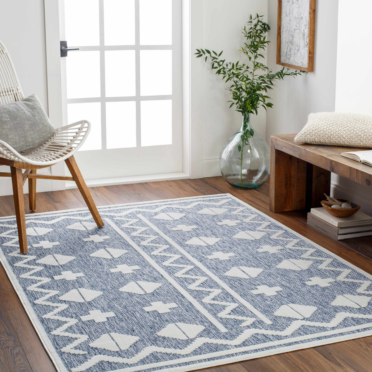 Elio Blue Outdoor Rug - Clearance - Ornate Home