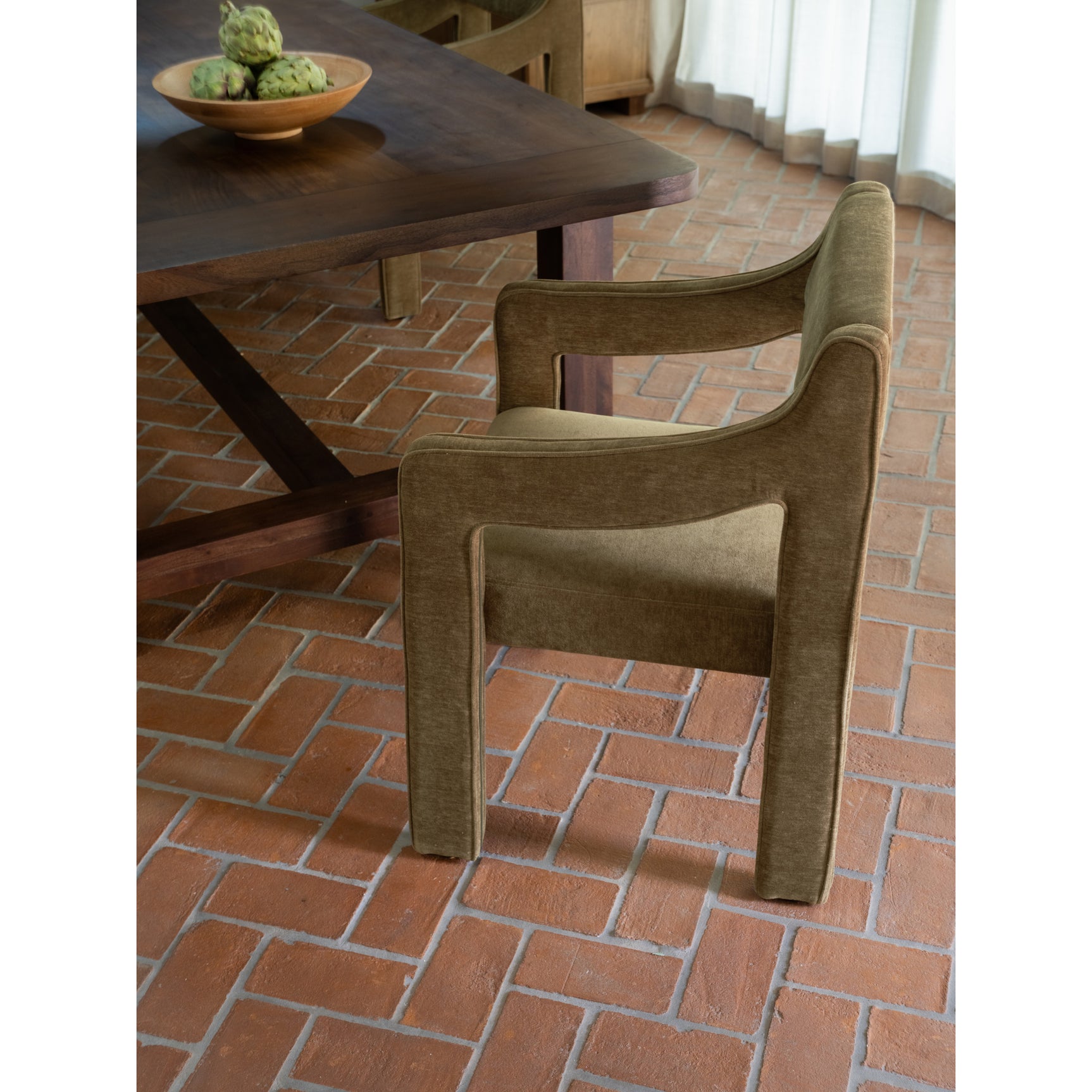 Elise Cedar Green Dining Chair - Ornate Home
