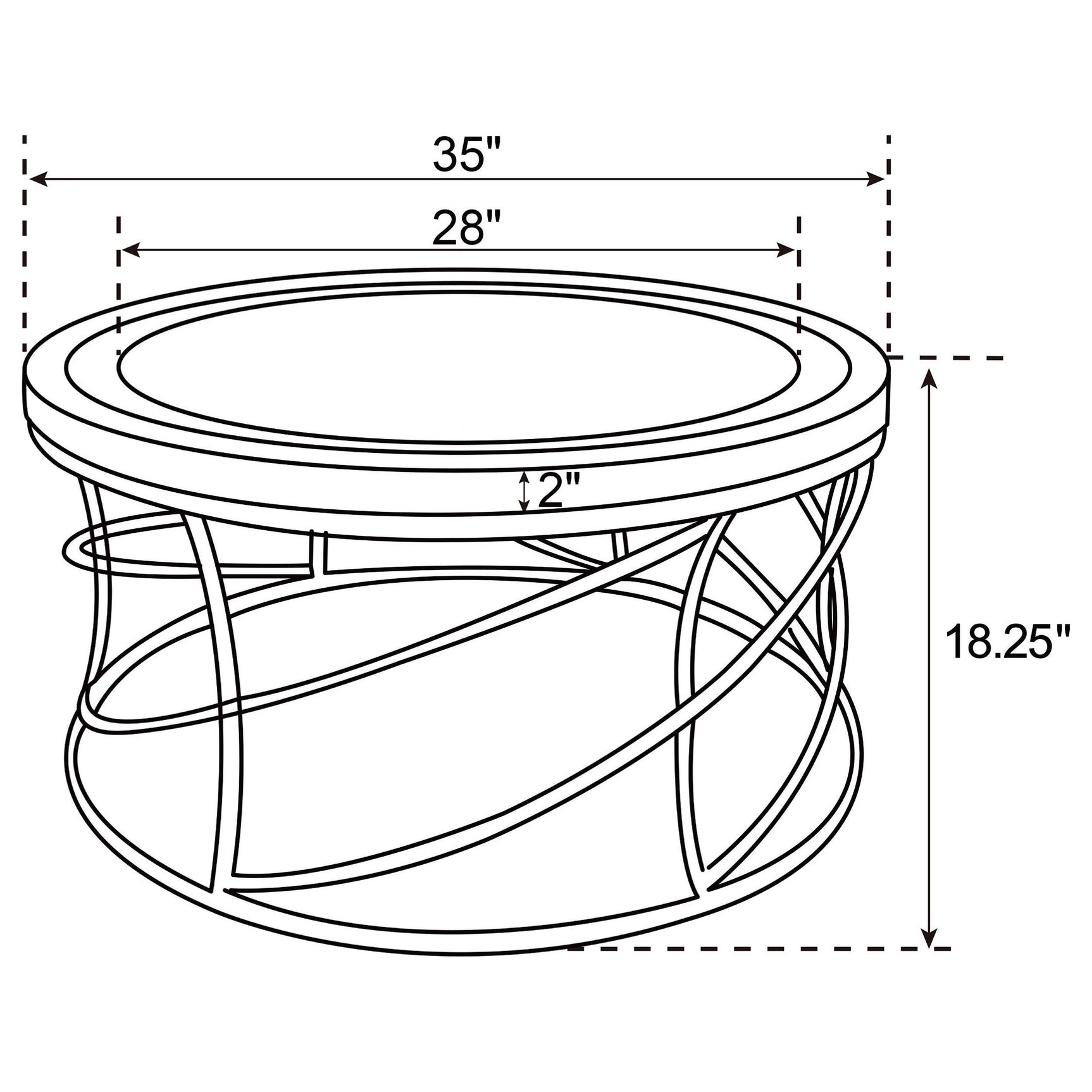 Elise Gold 2-piece Round Mirror Top Coffee and End Table Set - Ornate Home