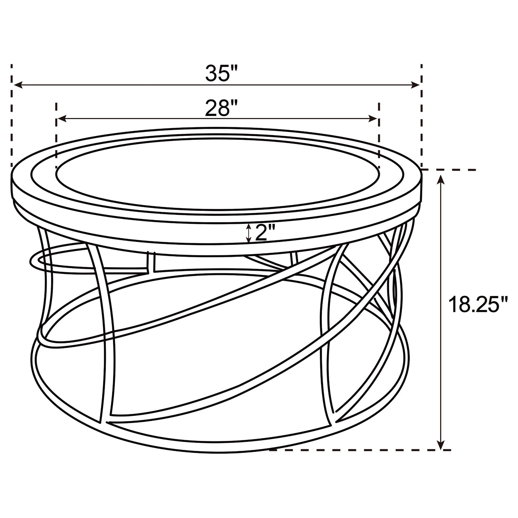 Elise Gold Coffee Table - Ornate Home