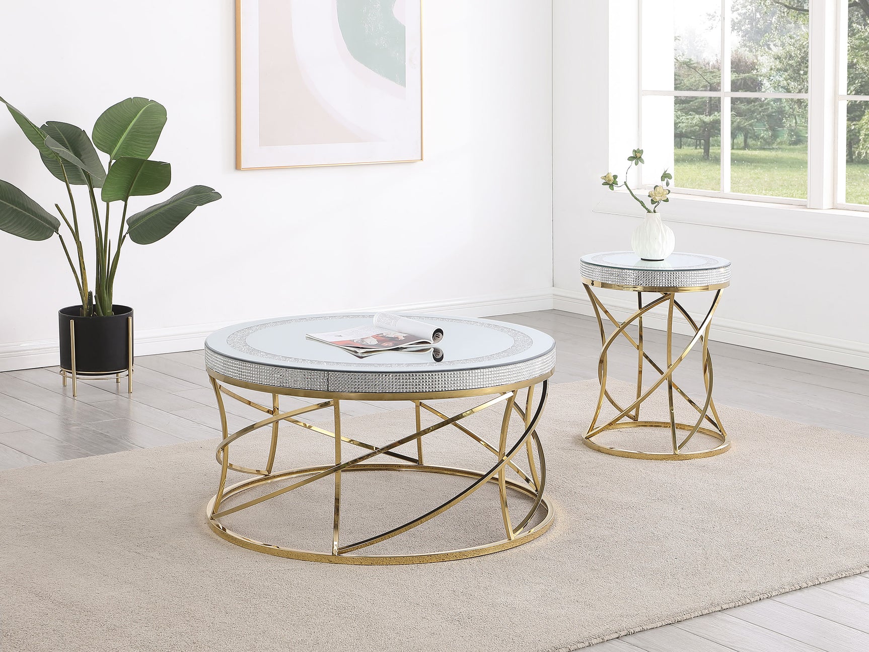 Elise Gold End Table - Ornate Home