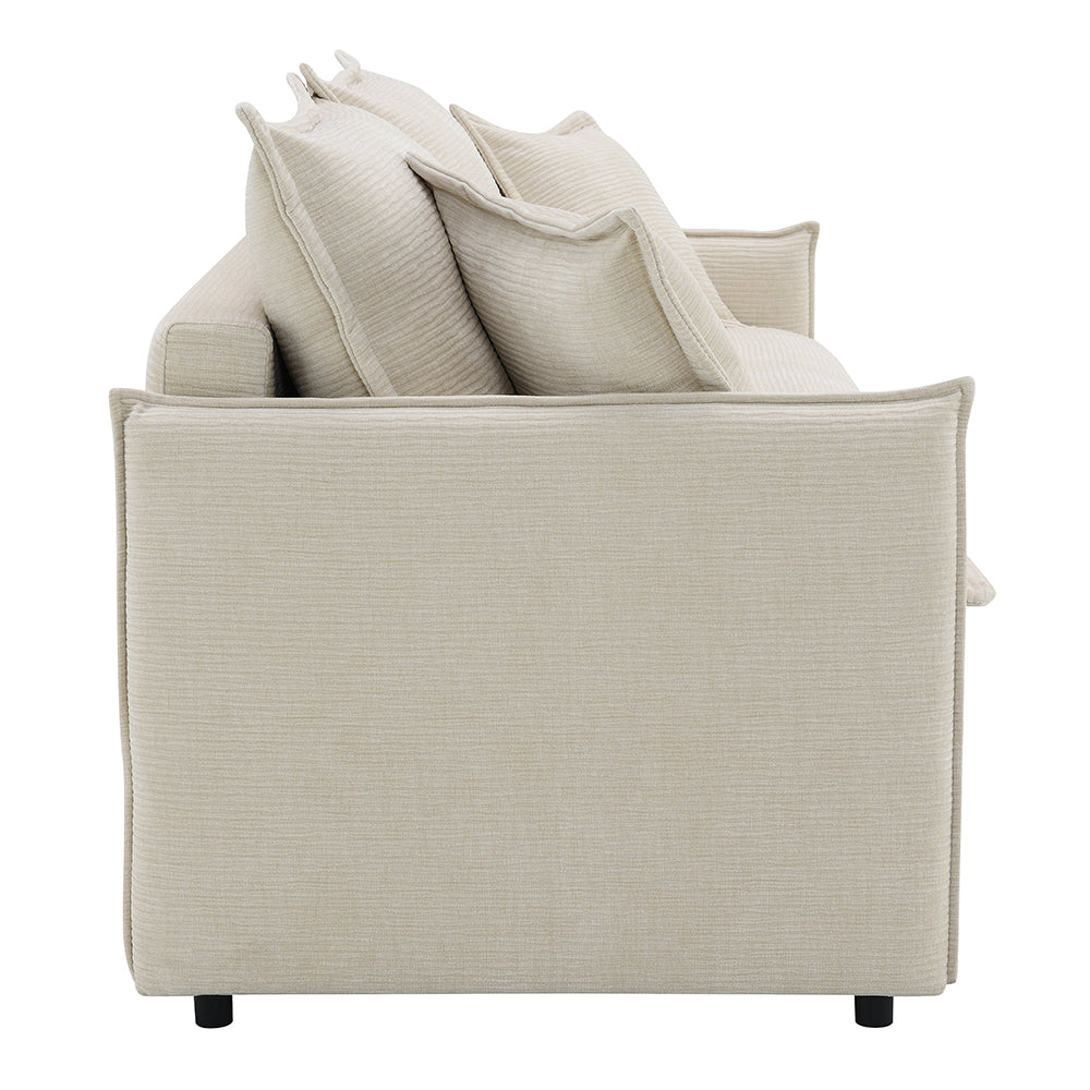 Elisea Beige Sofa w/Sleeper - Ornate Home