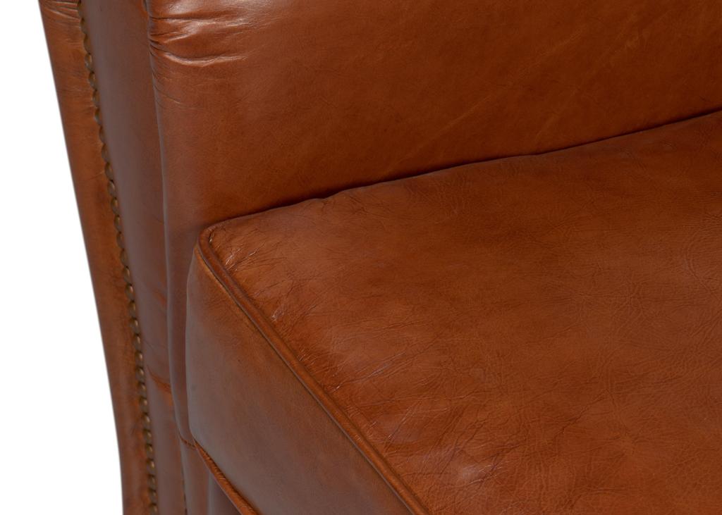 Elite Brown French Club Chair - Ornate Home