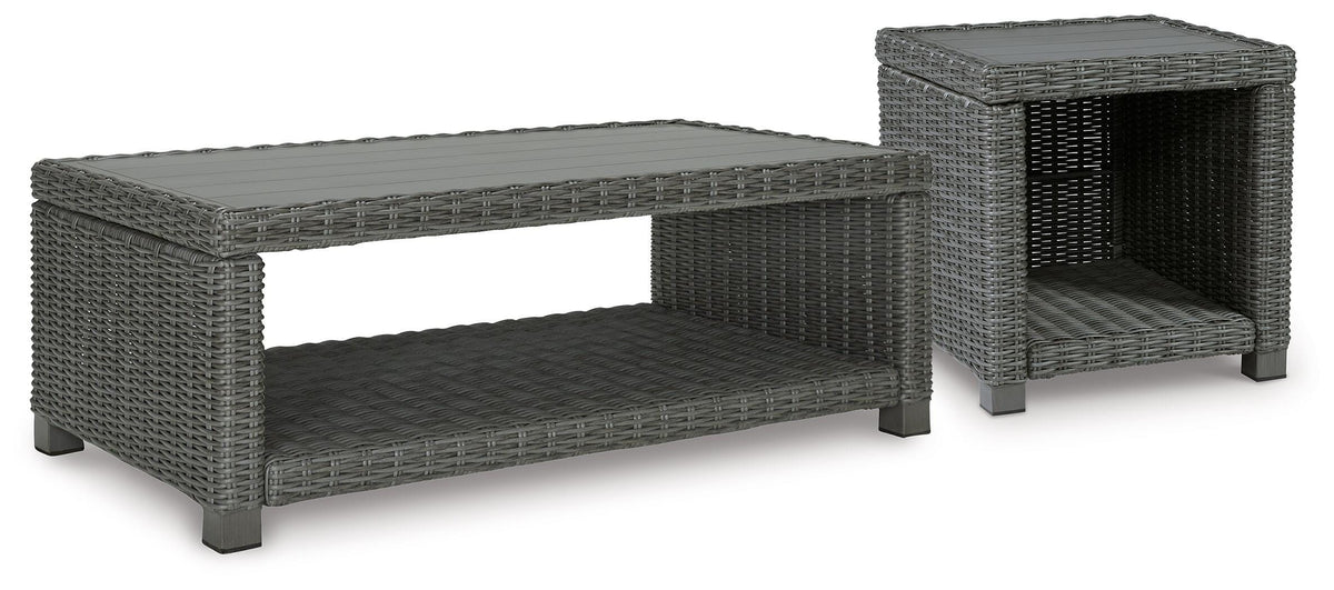 Elite Park Gray Outdoor Coffee Table and End Table - Ornate Home