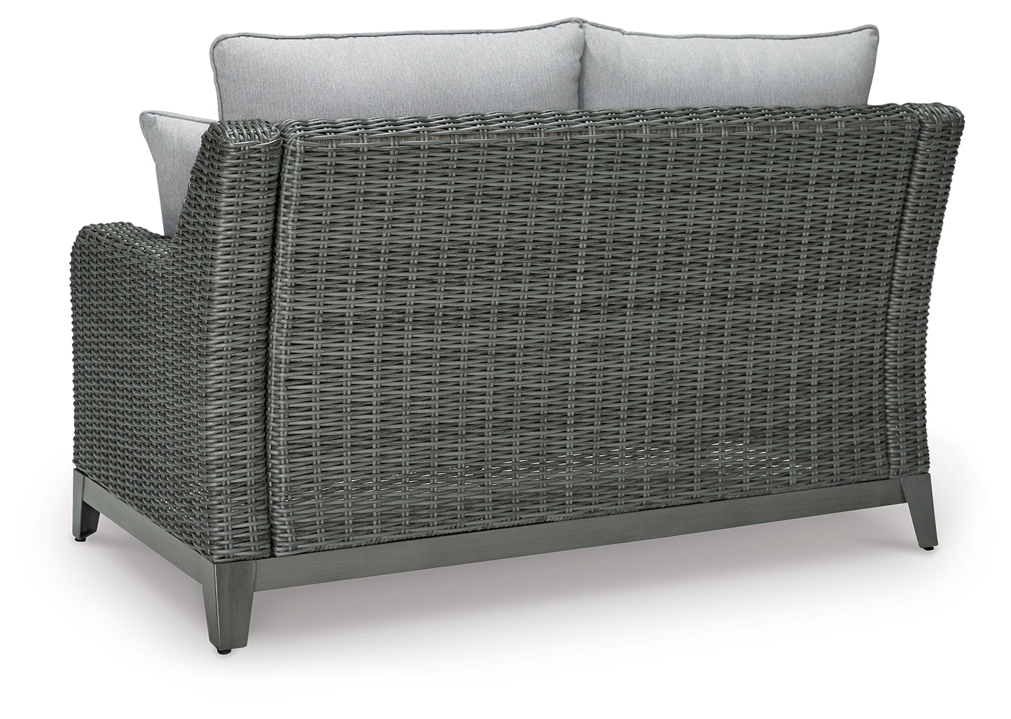 Elite Park Gray Outdoor Loveseat w/ Cushion - Ornate Home