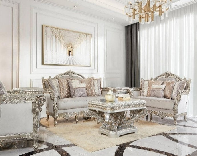 Elite Residence Silver/Gold Highlight Chair / HD-1609 - Ornate Home