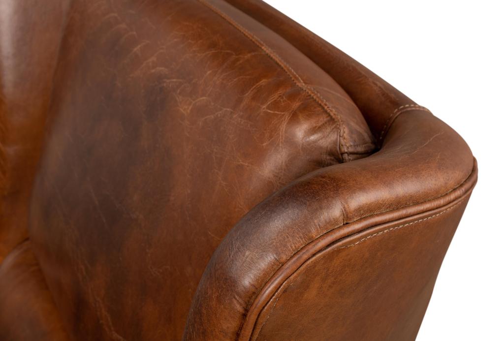 Elite Wing Brown Lounge Chair - Ornate Home