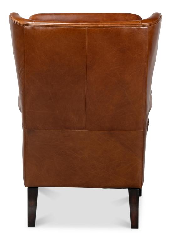 Elite Wing Brown Lounge Chair - Ornate Home
