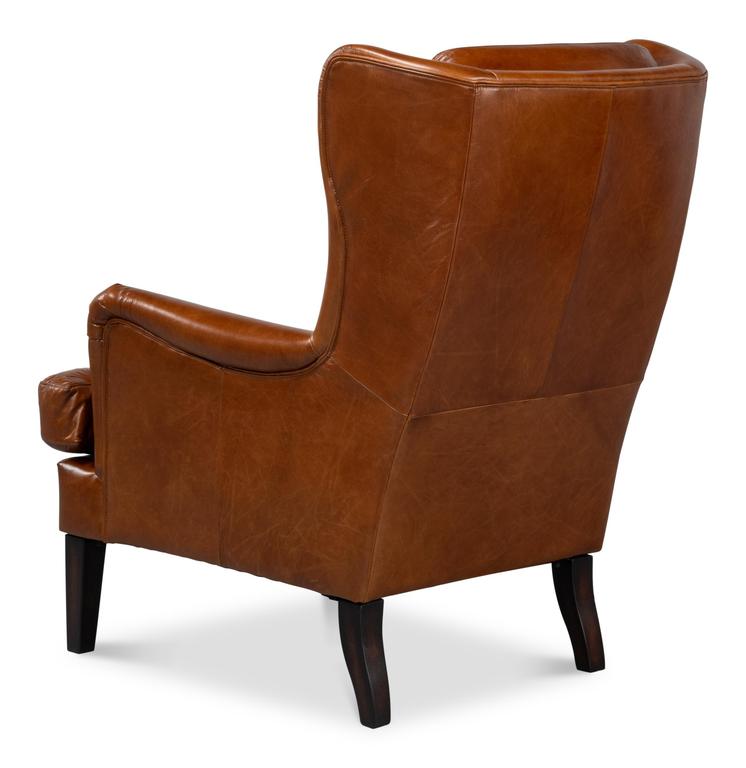 Elite Wing Brown Lounge Chair - Ornate Home