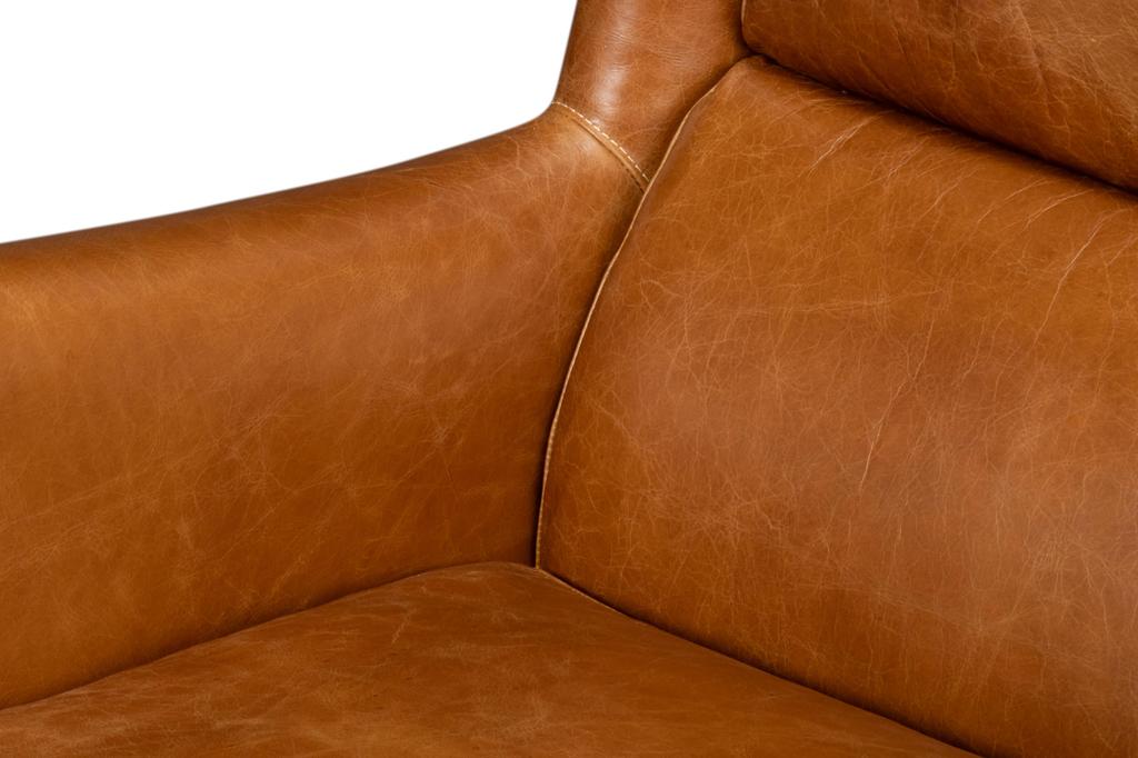 Elite Wing Brown Lounge Chair - Ornate Home