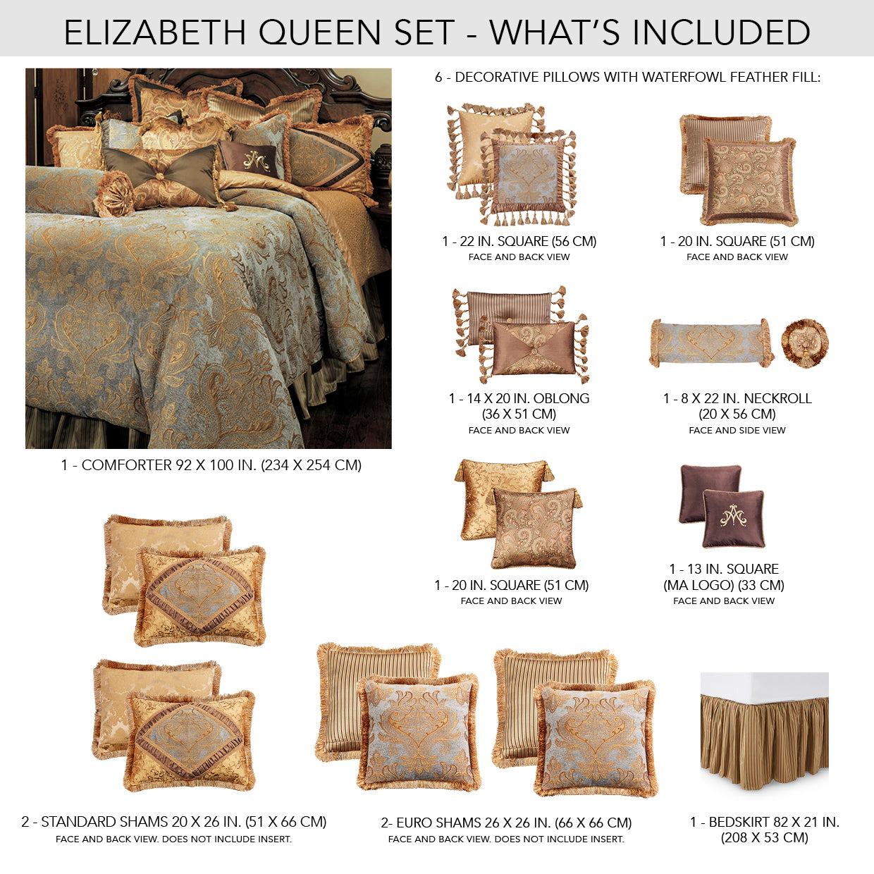 Elizabeth Aqua Comforter Set - Ornate Home
