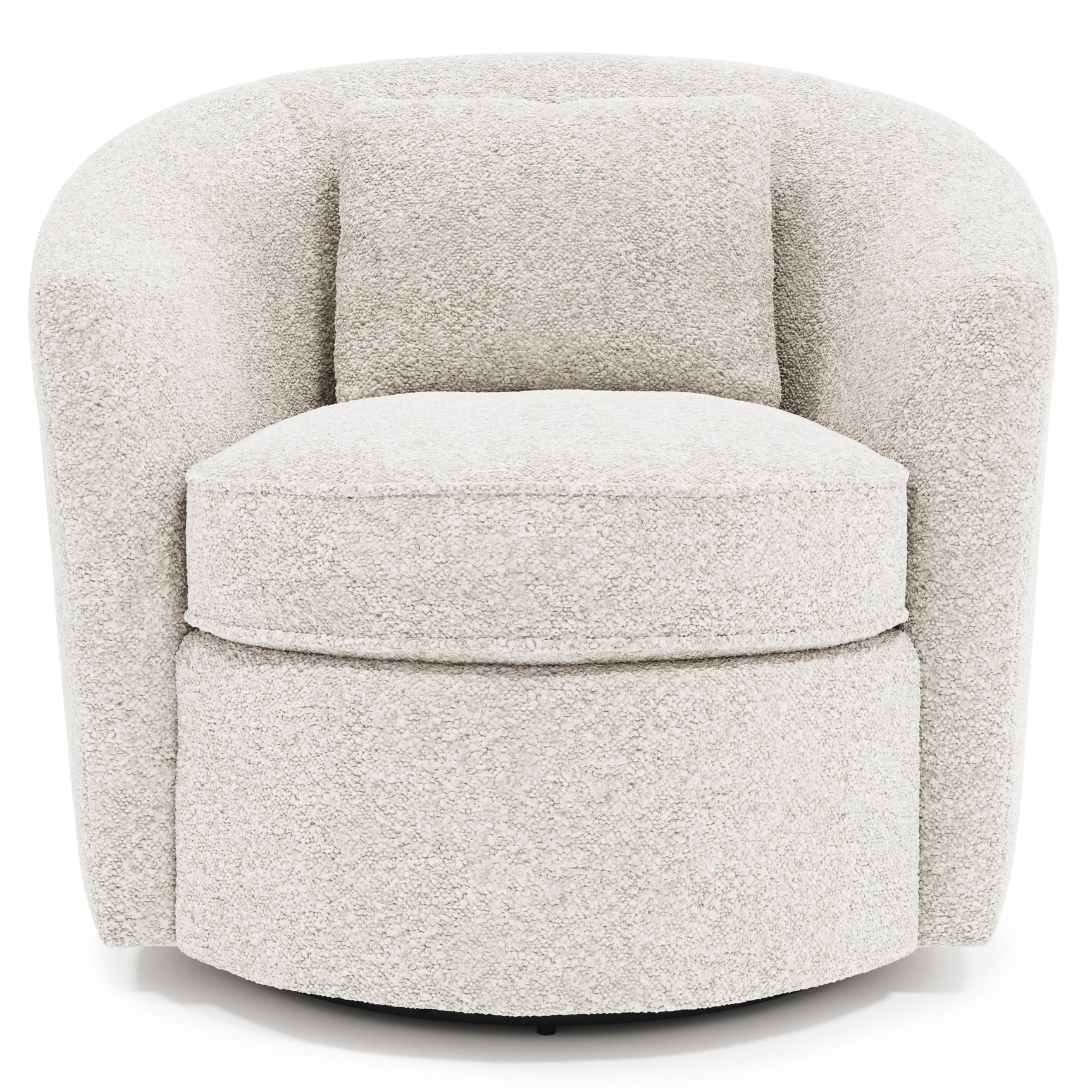 Elizabeth White/Cream Fabric Swivel Chair - Ornate Home