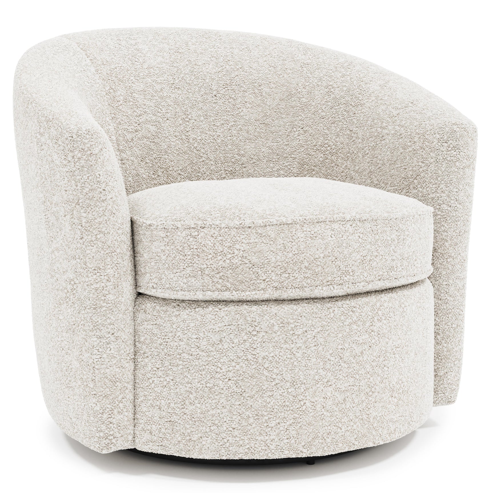 Elizabeth White/Cream Fabric Swivel Chair - Ornate Home