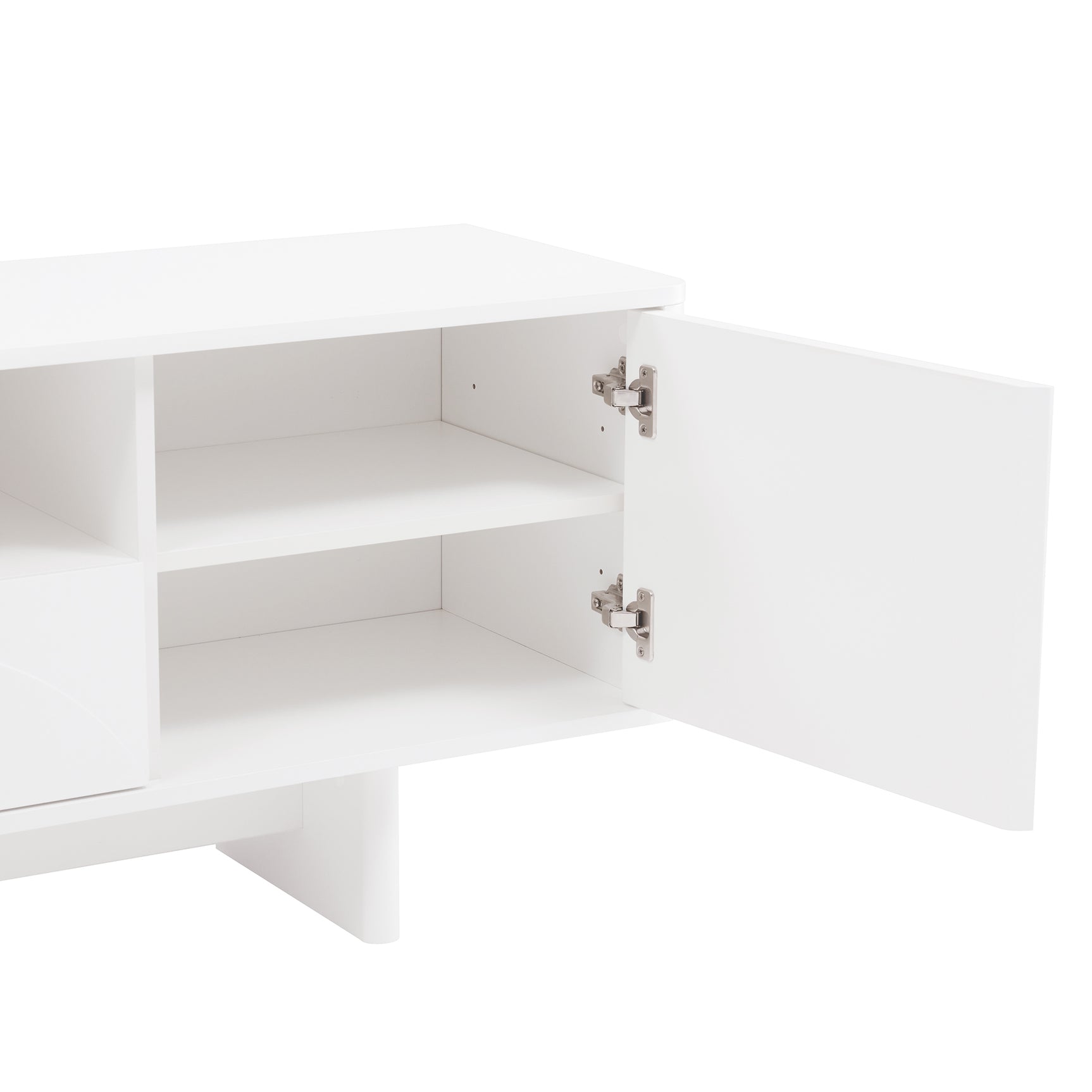 Ella 59" TV Stand in White - Ornate Home