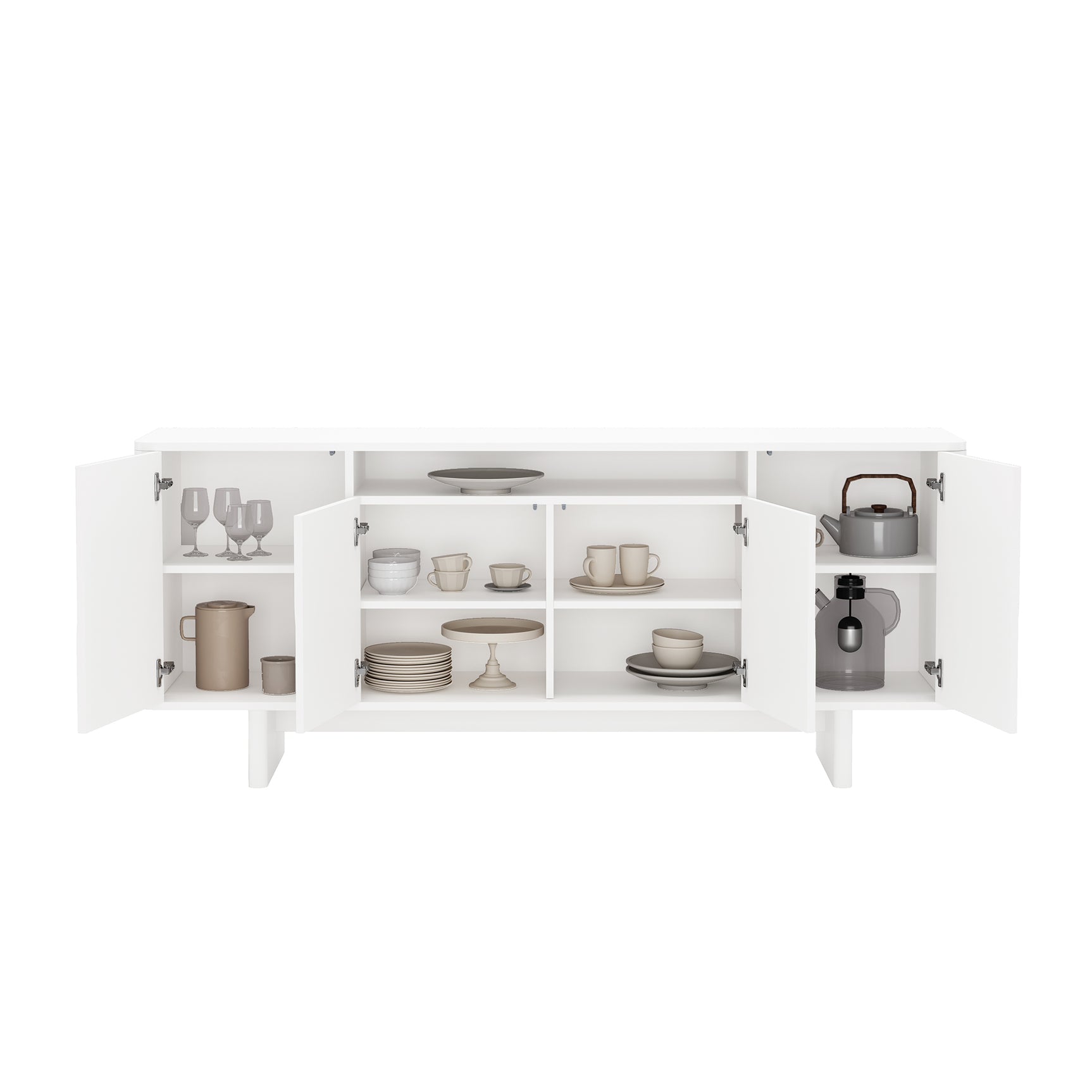 Ella 70.86" Sideboard in White - Ornate Home