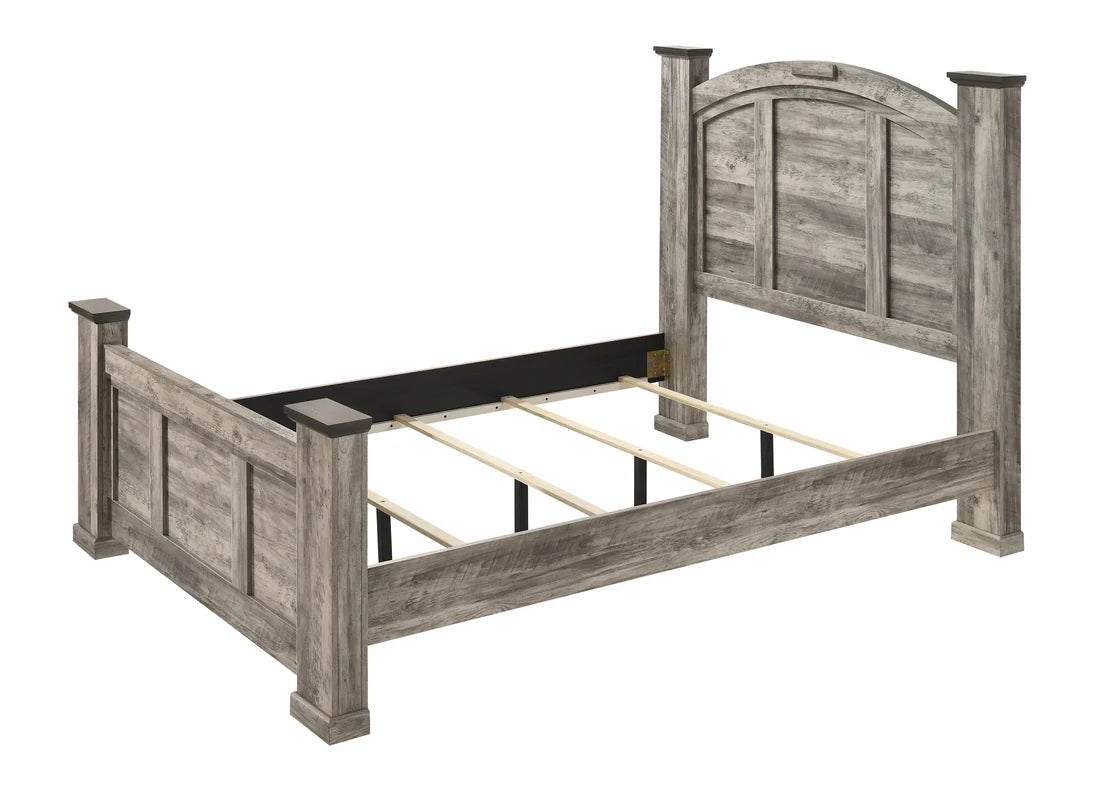 Ella-Mae Gray/Brown King Bed - Ornate Home