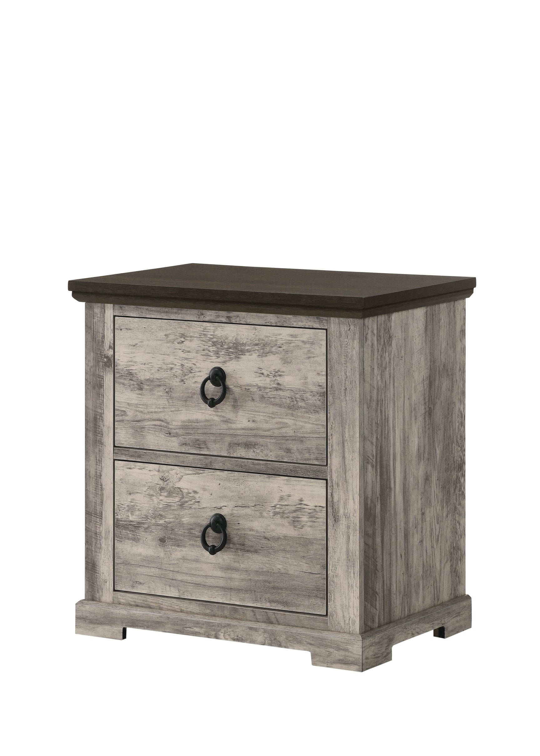 Ella-Mae Gray/Brown Queen Poster Bedroom Set - Ornate Home