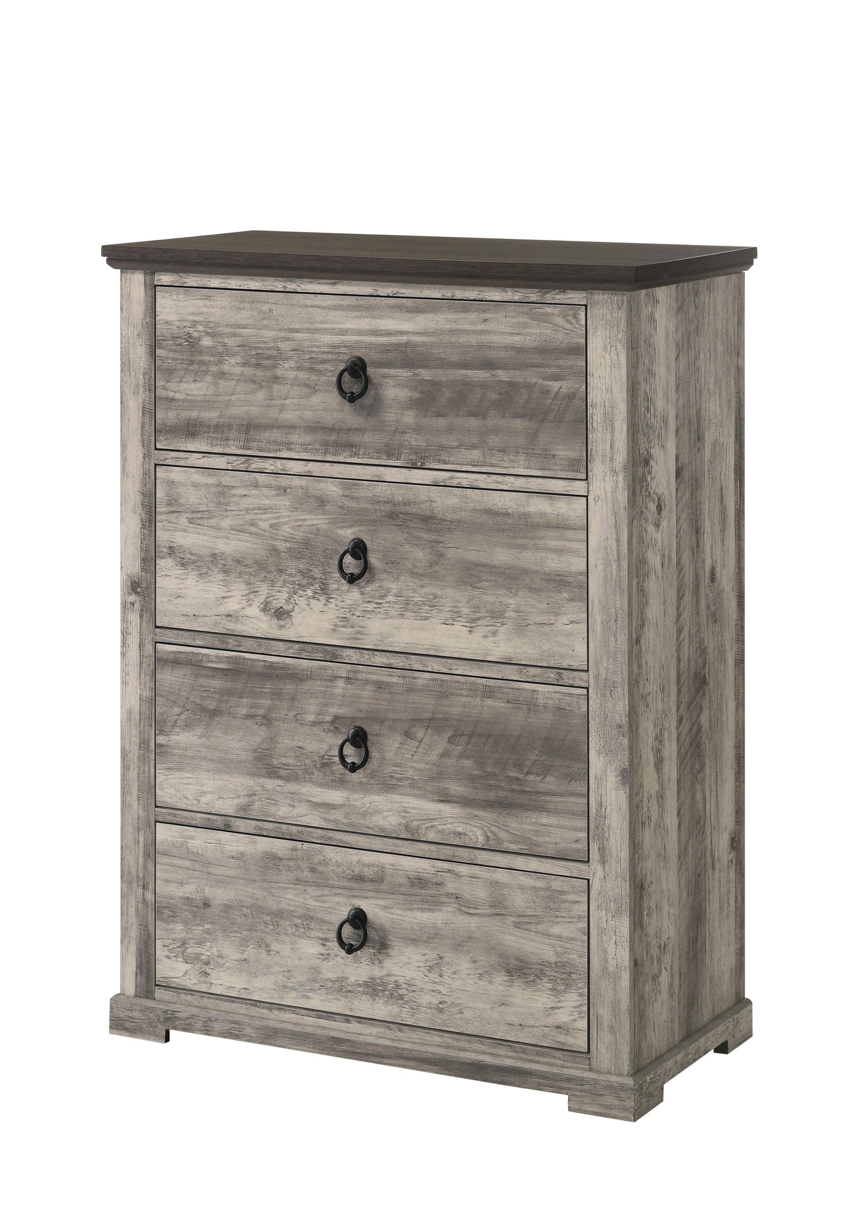 Ella-Mae Gray/Brown Queen Poster Bedroom Set - Ornate Home