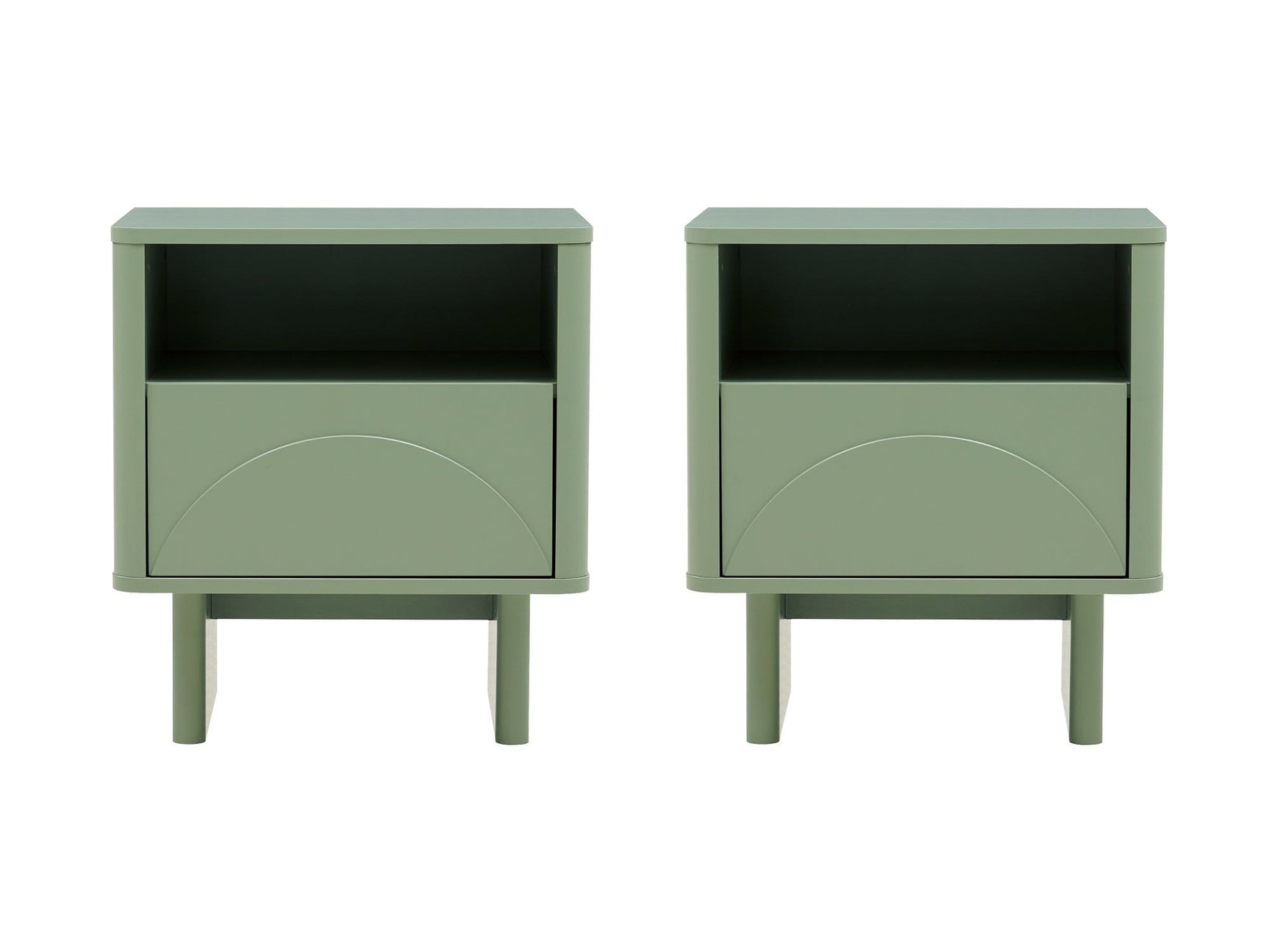 Ella Nightstand in Sage Green (set of 2) - Ornate Home
