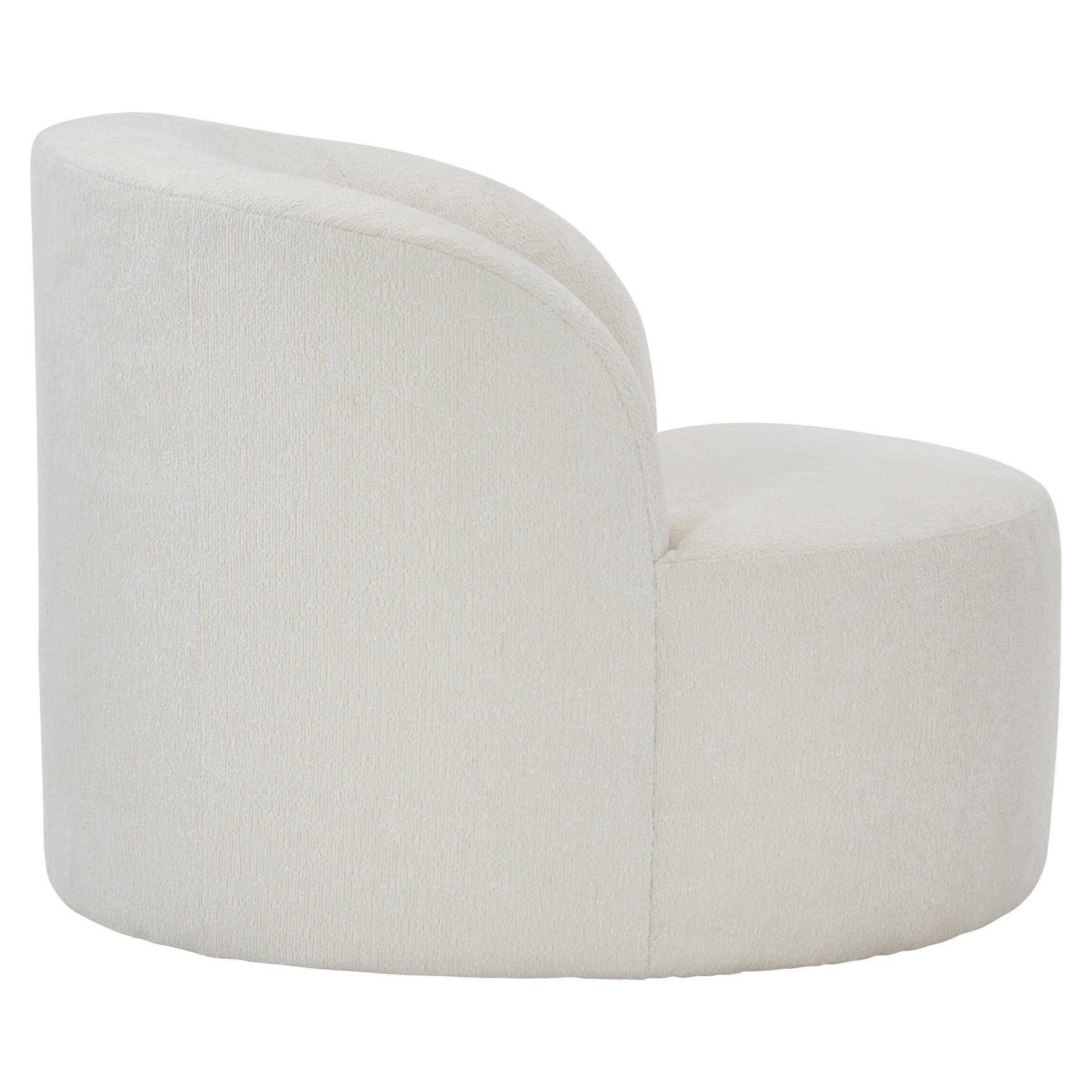 Elle White/Cream Fabric Swivel Chair - Ornate Home
