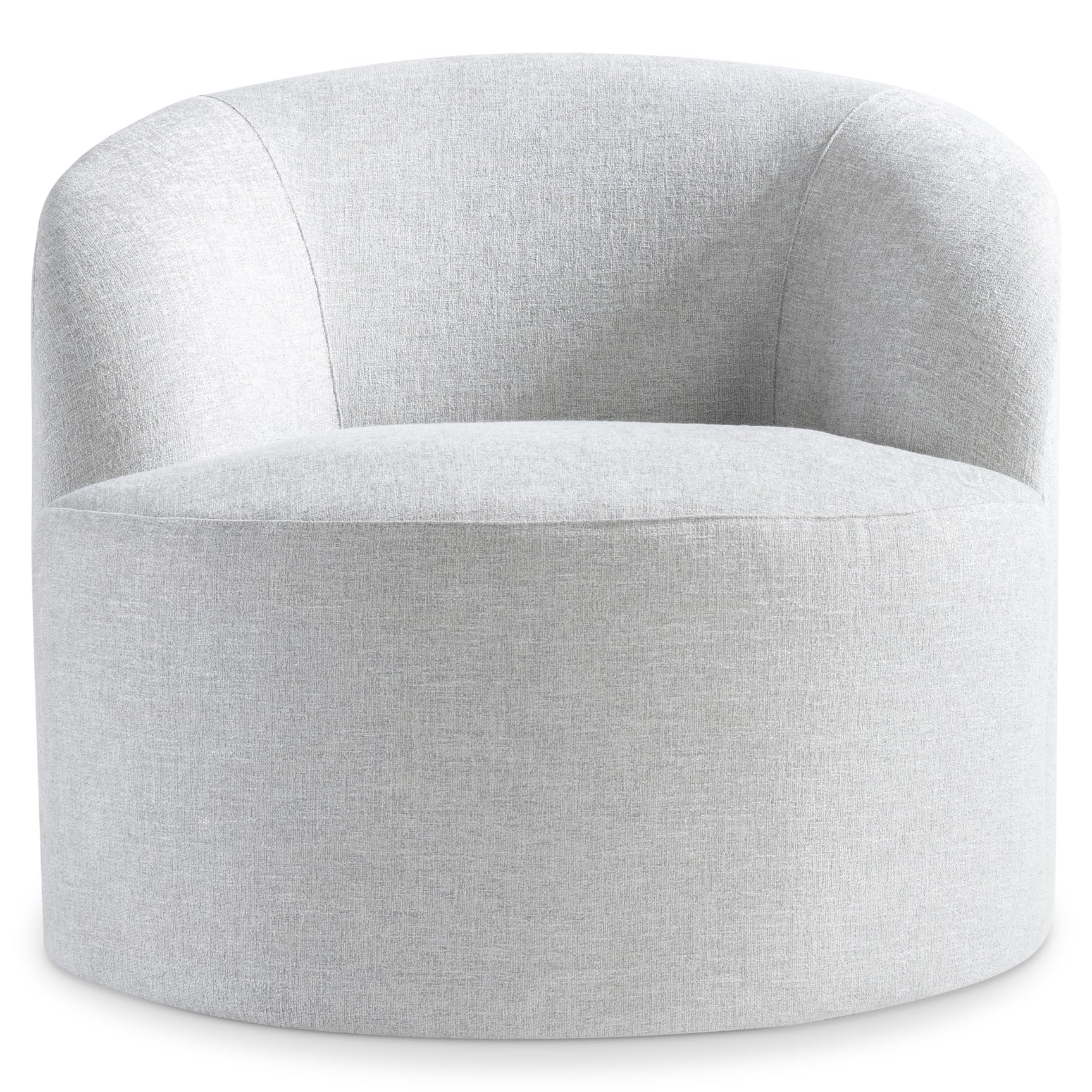 Elle White/Cream Fabric Swivel Chair - Ornate Home