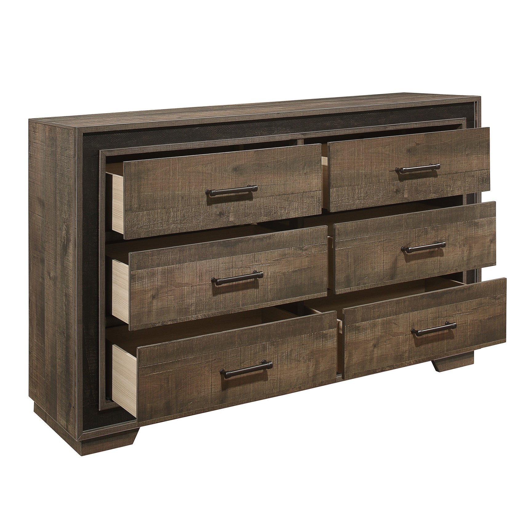 Ellendale Rustic Mahogany/Dark Ebony Dresser - Ornate Home