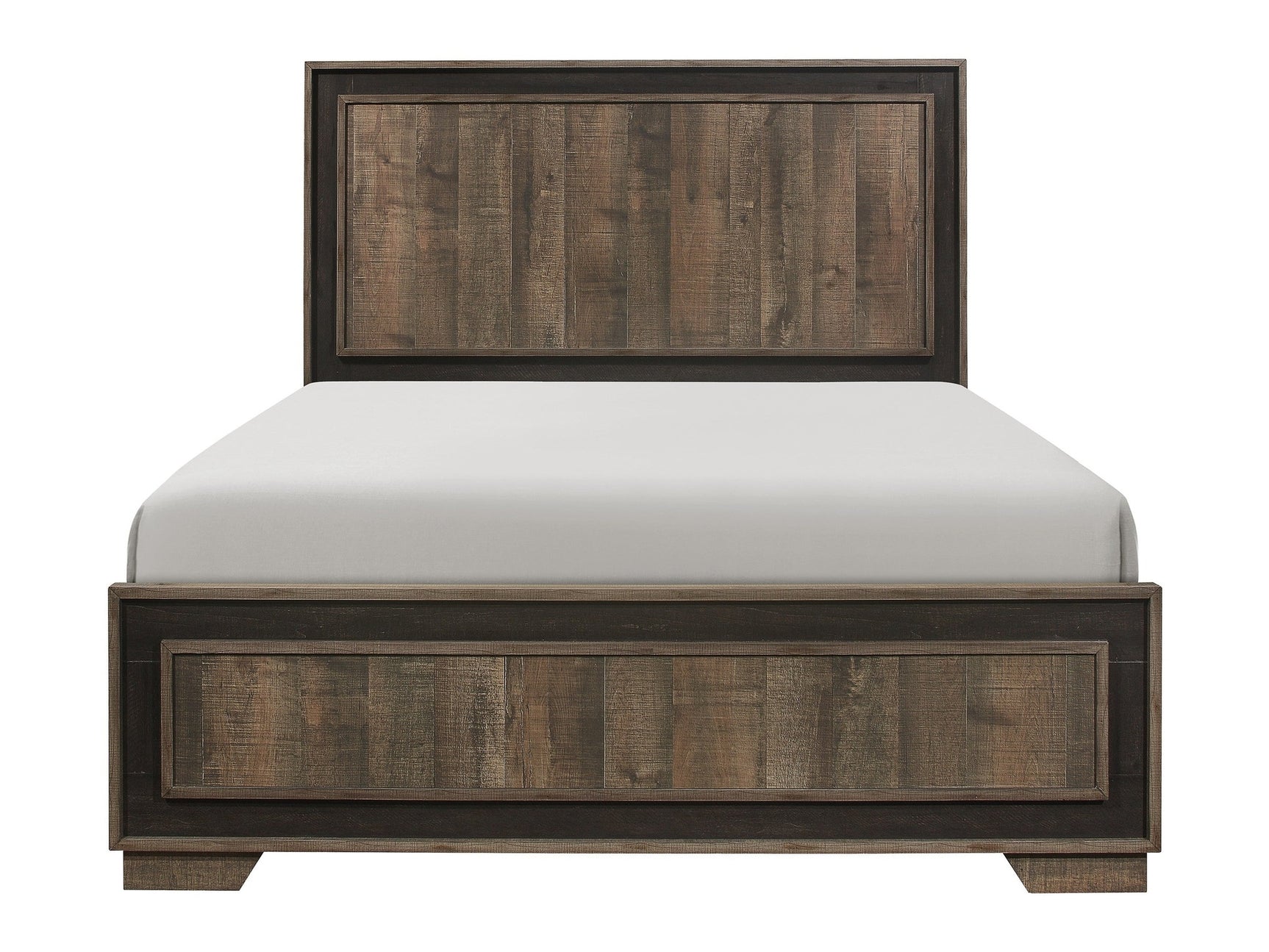 Ellendale Rustic Mahogany/Dark Ebony Eastern King Bed - Ornate Home