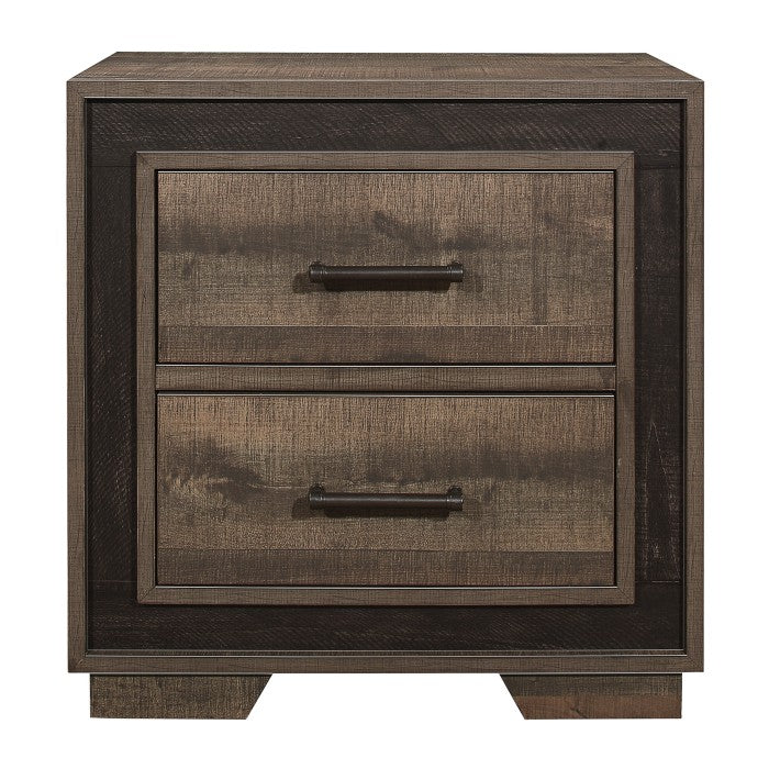 Ellendale Rustic Mahogany/Dark Ebony Nightstand - Ornate Home