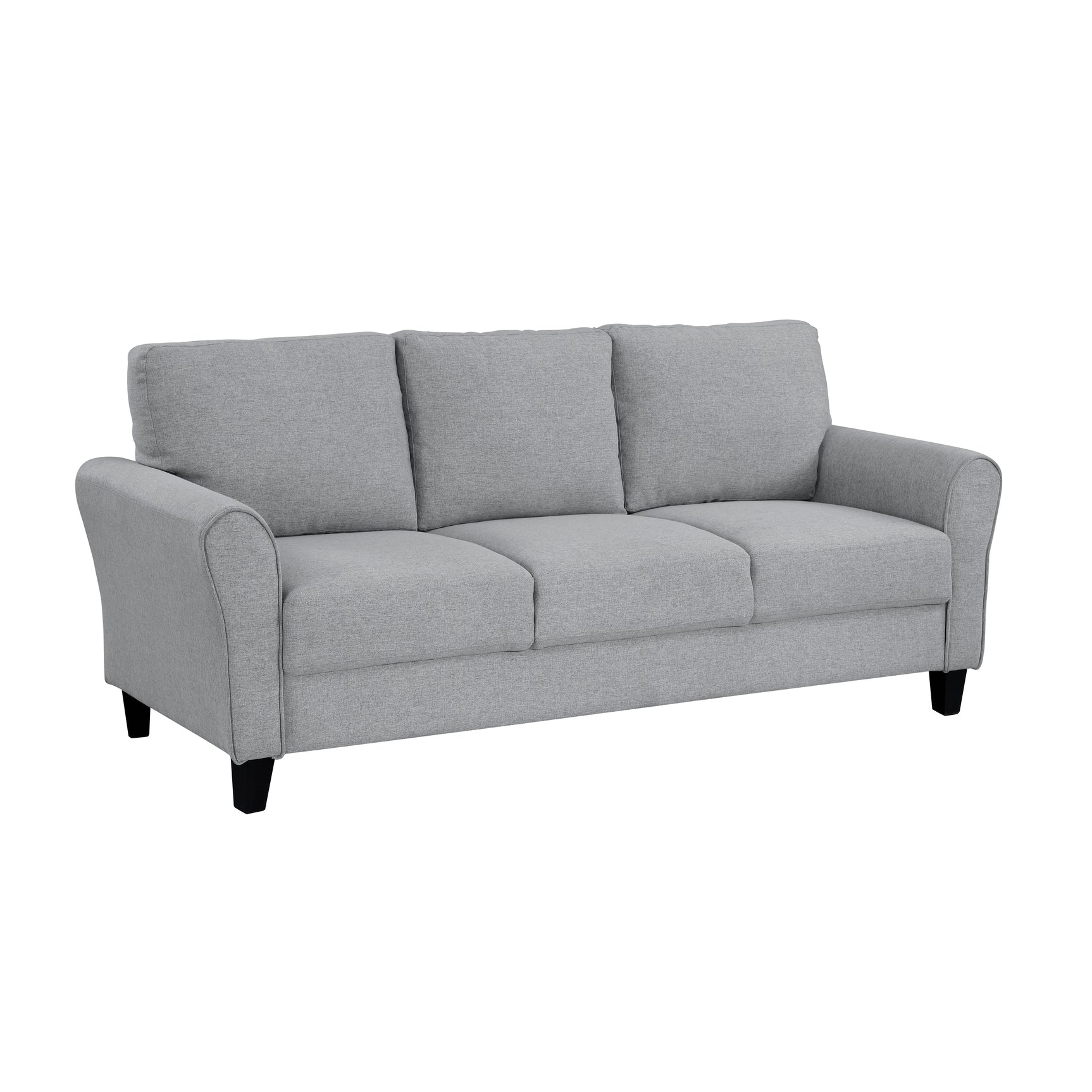 Ellery Dark Gray Textured Fabric Sofa - Ornate Home