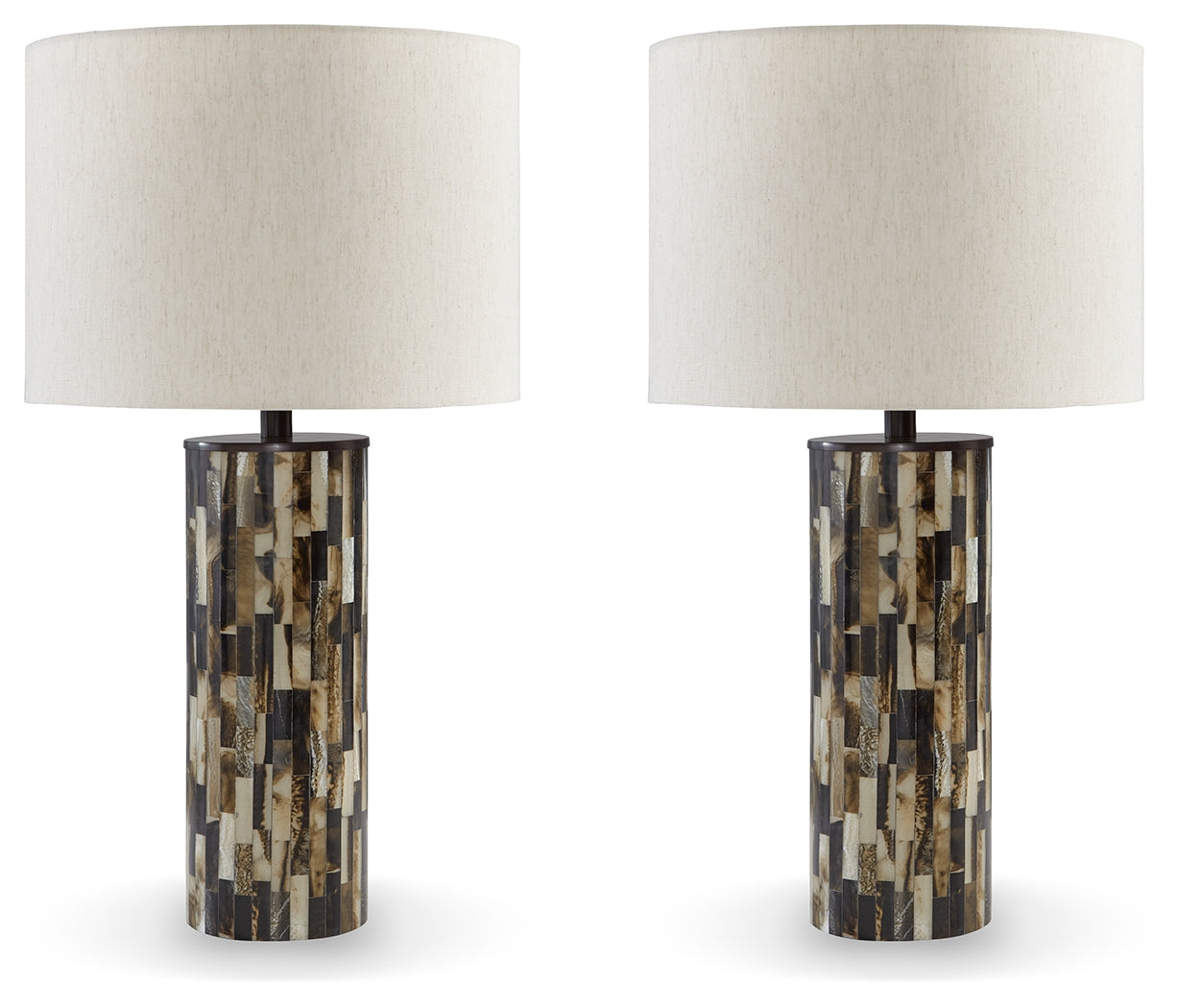 Ellford Black/Brown/Cream Table Lamp (Set of 2) (Online Special Price) - Ornate Home